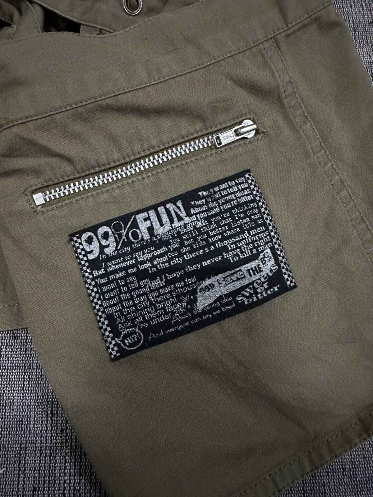 Japanese Brand Vintage BA.TSU Japan Seditionaries Belt Khaki Mini Skirts Size 22" - 7 Thumbnail