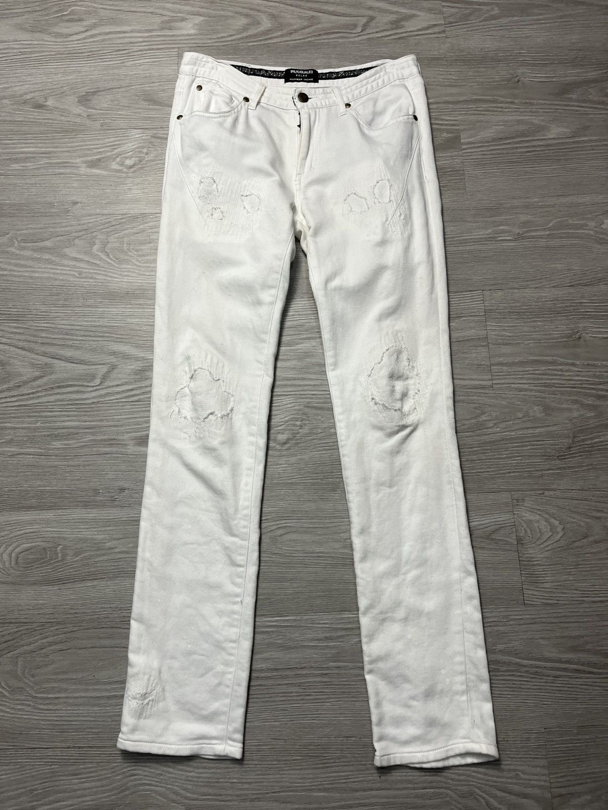 Number (N)ine Number Nine x 1PIU1UGUALE3 Distressed Pants Size US 32 / EU 48 - 5 Thumbnail
