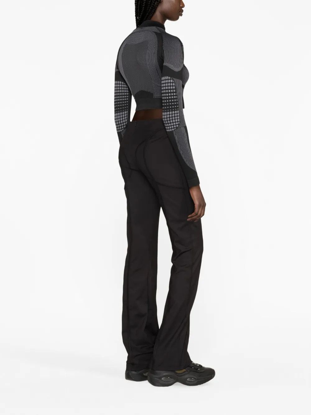 Misbhv o1mle0425 Sports Europa Cropped Longsleeve Top Grey & Black Size M / US 6-8 / IT 42-44 - 3 Thumbnail