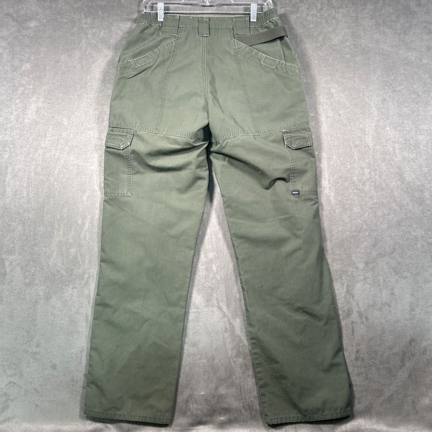 Vintage 5.11 Tactical Pants Mens 30x34 (Fits 30x32) Khaki Ripstop Cargo Flat Front Stretch Reinforced Knee Pockets Outdoor Army Classic 74273 Taclite Pro Size US 30 / EU 46 - 5 Thumbnail