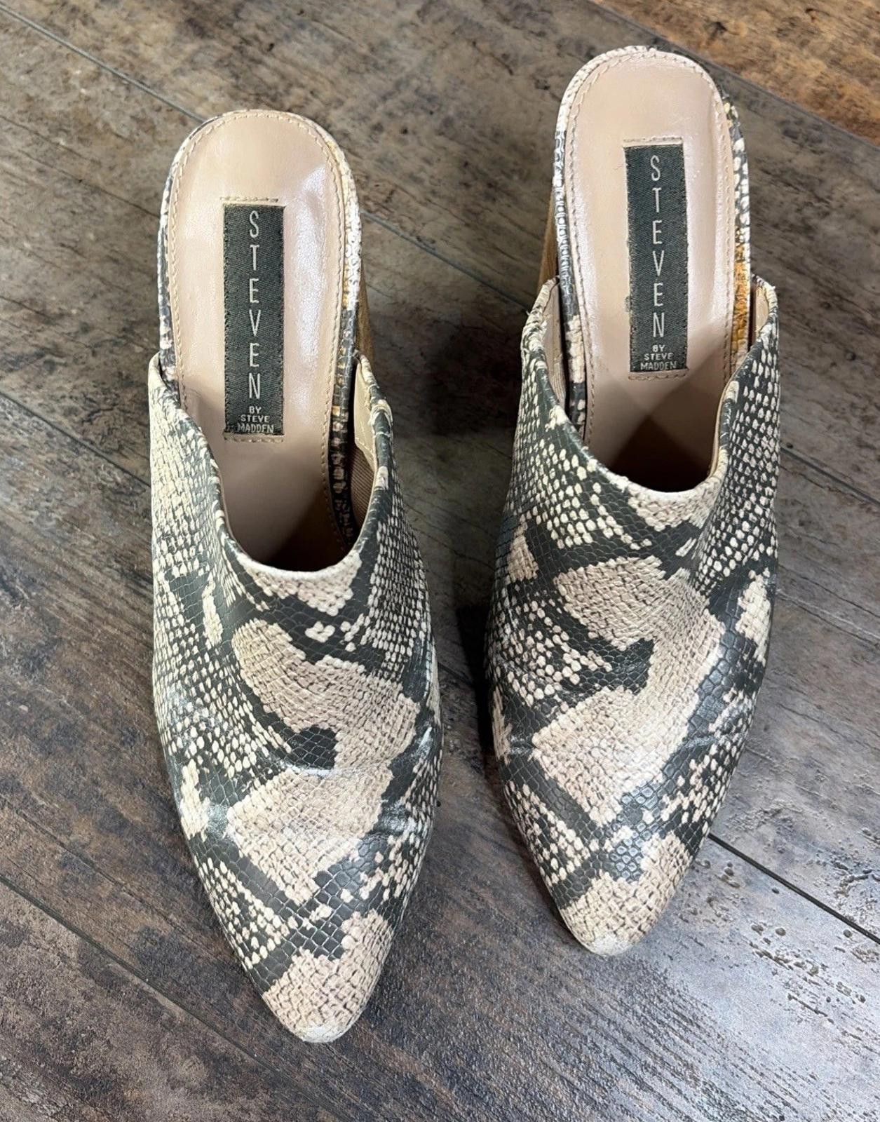 Steve Madden Steve Madden Snake Print Womens Size 8.5 Pointed Toe Slip On Size US 8.5 / IT 38.5 - 1 Thumbnail