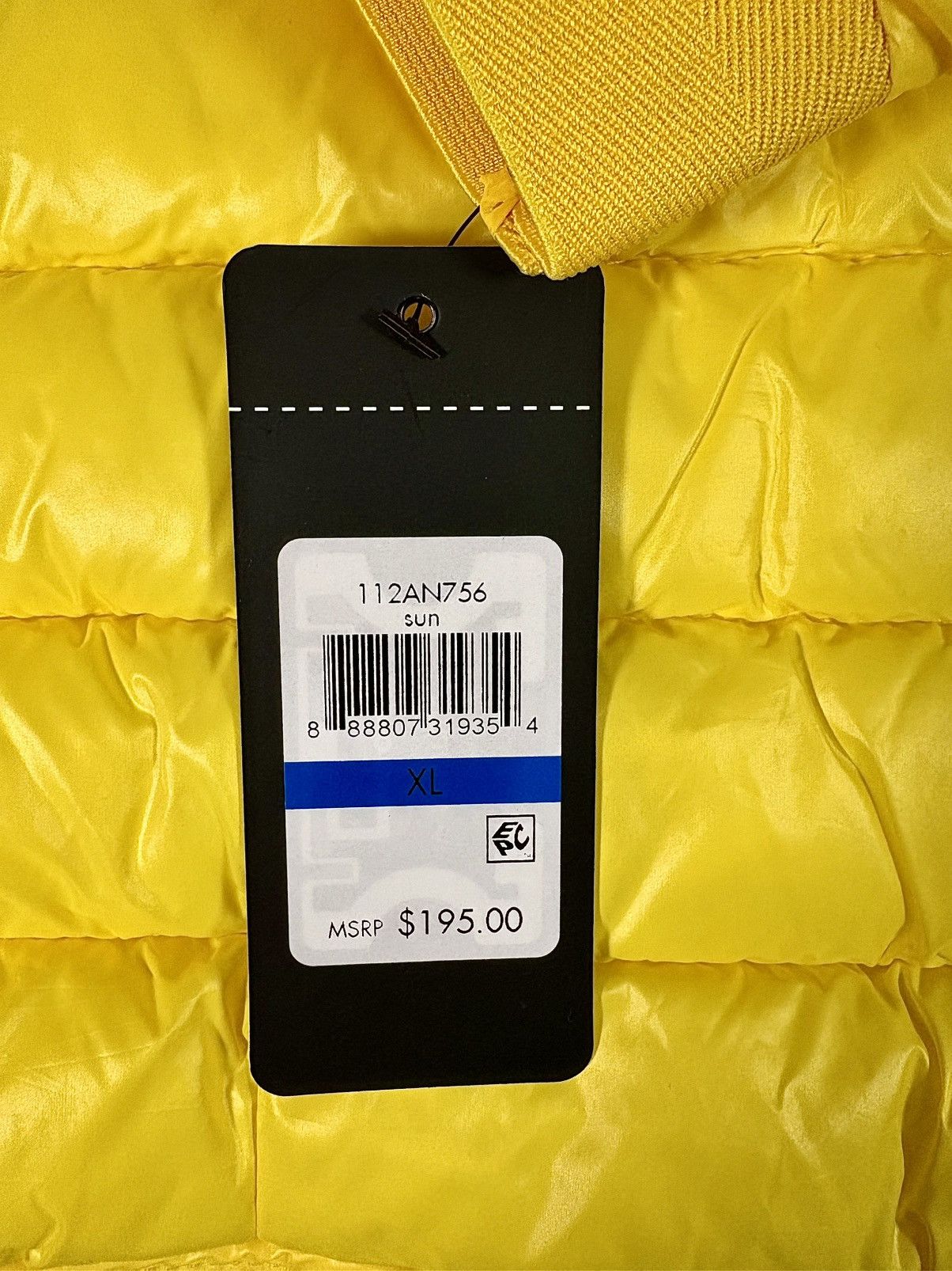 Guess Guess Men’s Lightweight Yellow Quilted Puffer Jacket Sz XL Size US XL / EU 56 / 4 - 11 Thumbnail