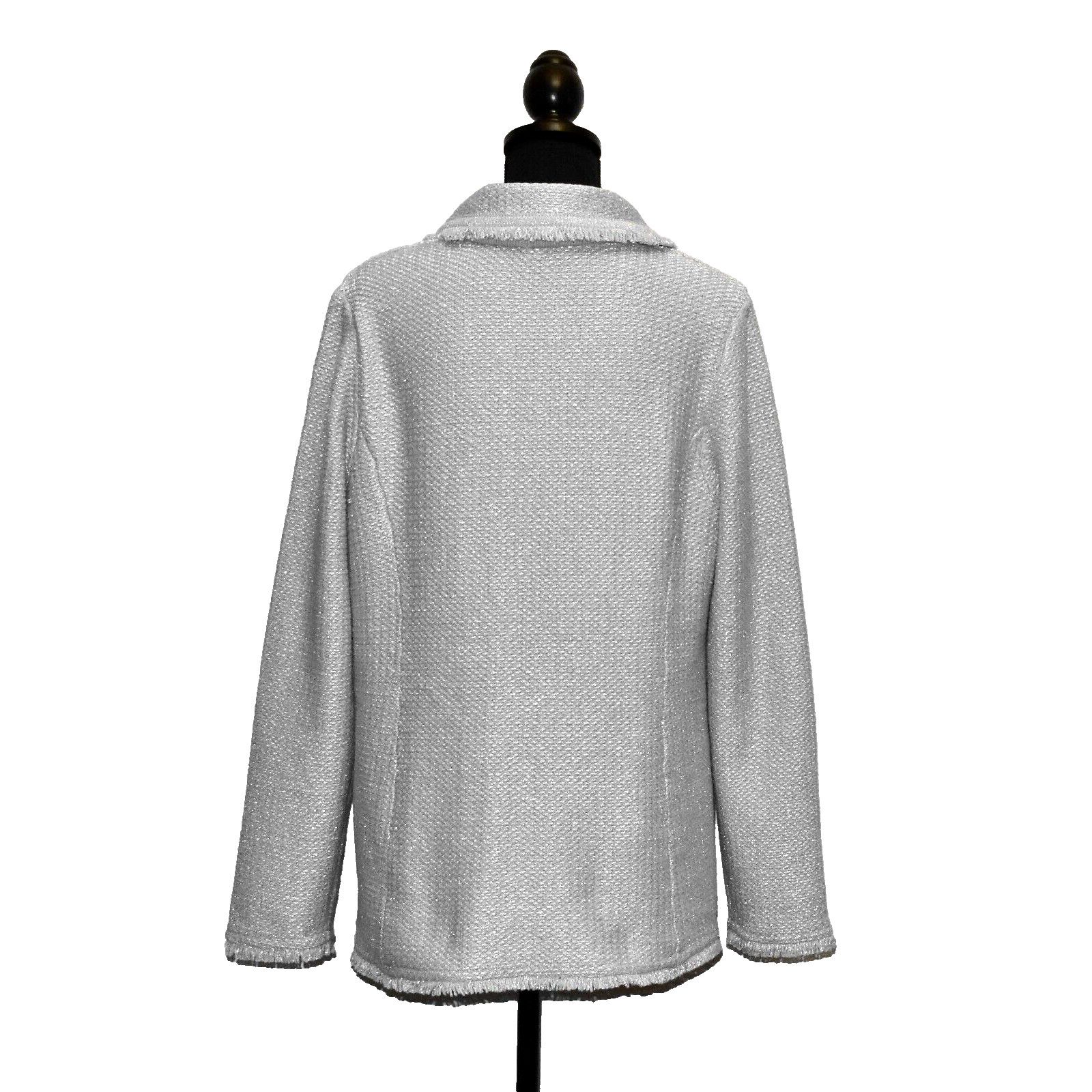 Chicos NWT CHICOS Shimmer Tweed Knit Cardigan Sweater 2 US L $139 Size L / US 10 / IT 46 - 3 Thumbnail