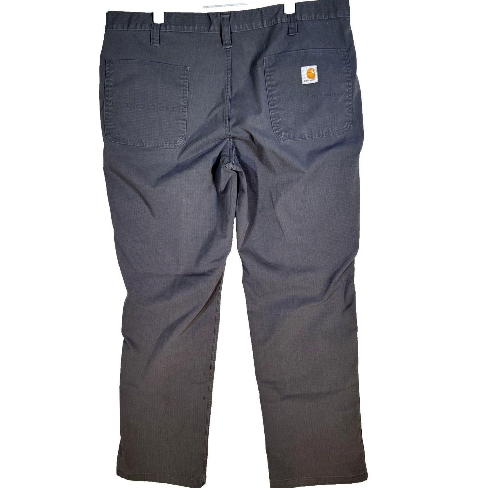 Carhartt Carhartt Mens 38x30 Gray Relaxed Fit Ripstop Work Pants Zipper Pocket Cargo Pocket Coin Pocket Slash Pocket Size US 38 / EU 54 - 2 Thumbnail
