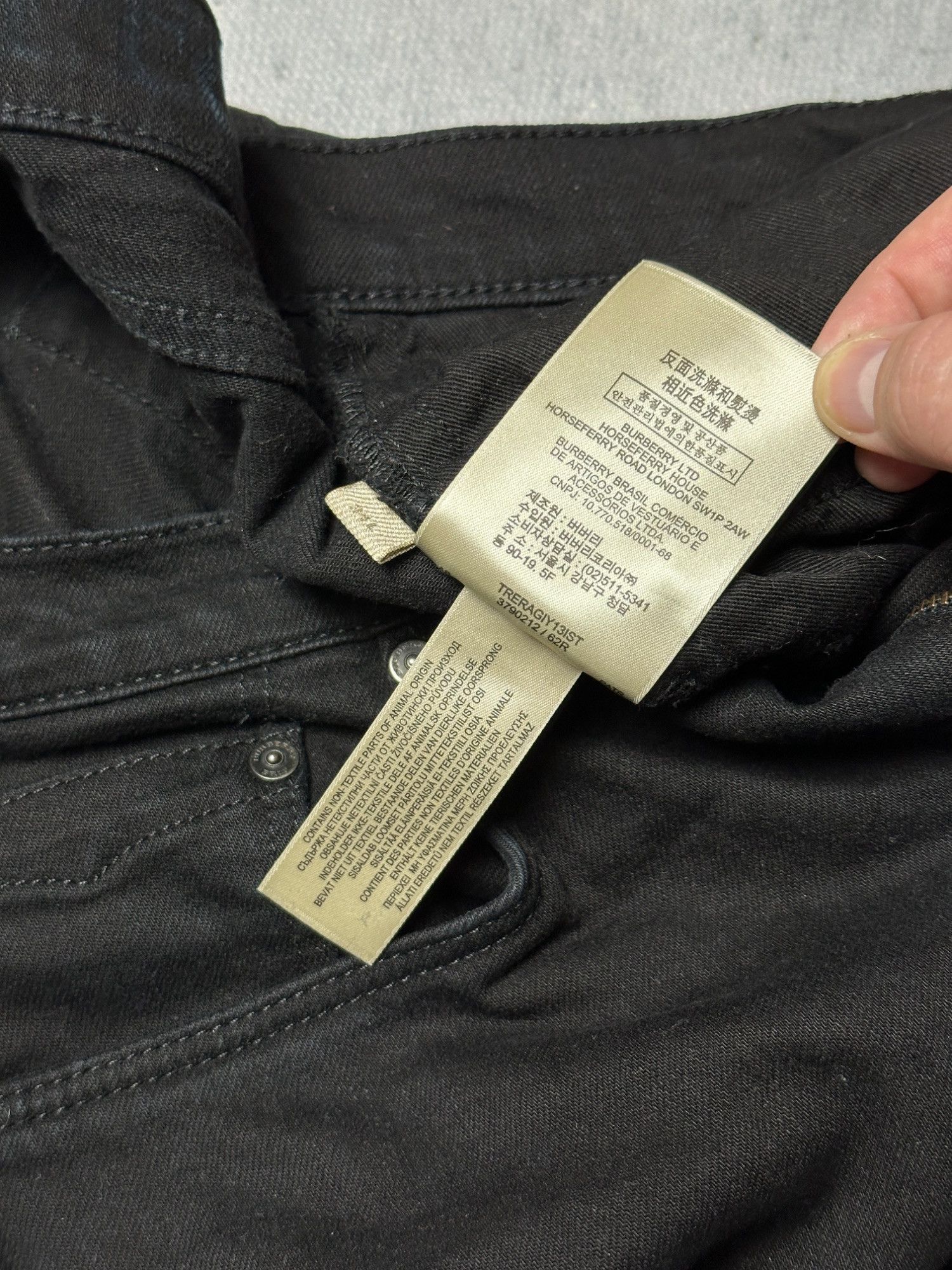 Burberry Burberry Brit Mens Skinny Black Denim Jeans 34W X 34L Cotton Size US 34 / EU 50 - 16 Thumbnail