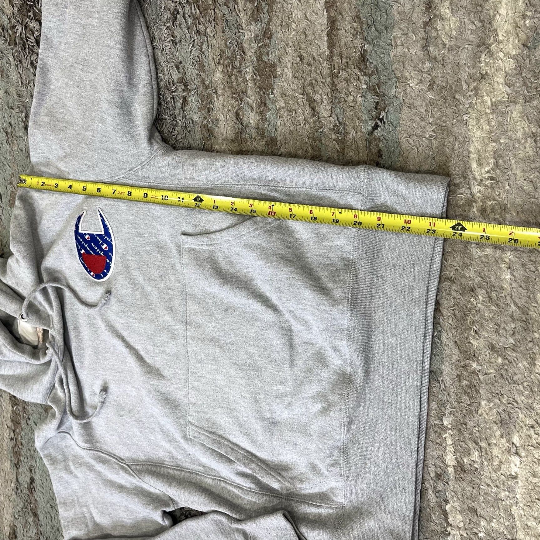 Champion VINTAGE Champion Hoodie Sweatshirt Small Gray Reverse Weave Embroidered Logo College Sports 80s 90s Mens Size US S / EU 44-46 / 1 - 5 Thumbnail