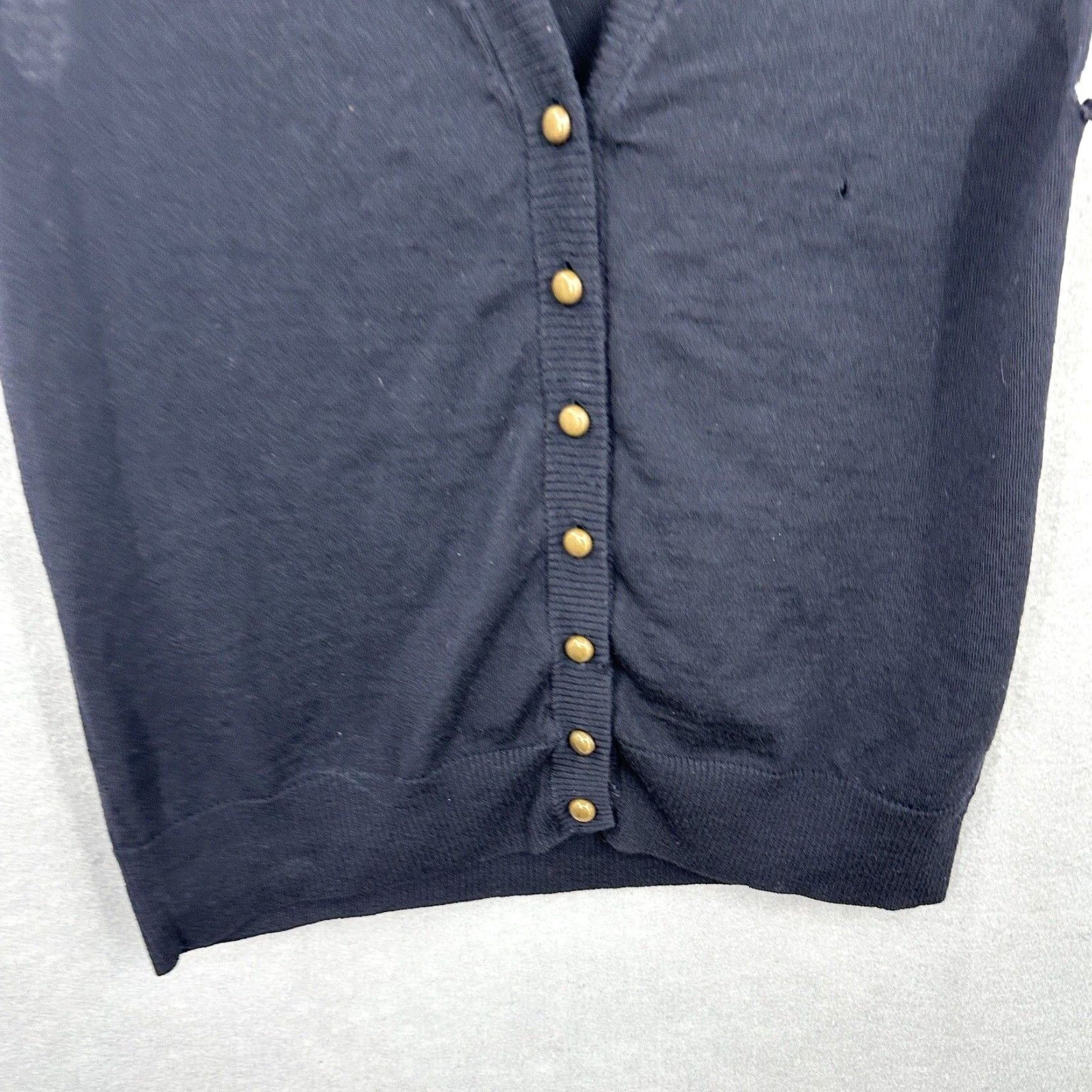 Akris Akris Vest Womens XS Navy Blue Button Front Wool Blend Classic Preppy Style Size XS / US 0-2 / IT 36-38 - 4 Thumbnail