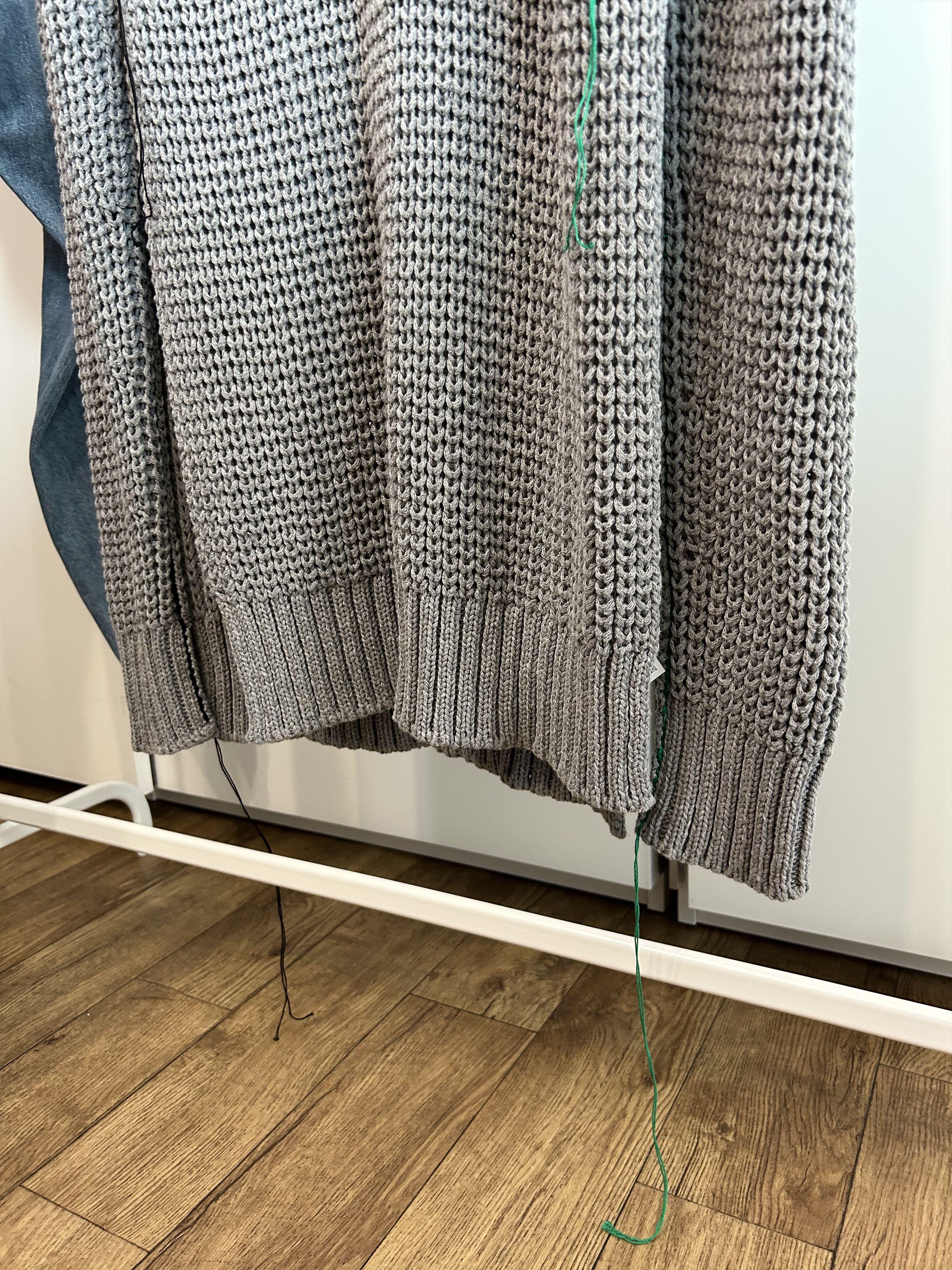 Jil Sander JIL SANDER Longline Knit Pullover with Contrast Stitching Size US M / EU 48-50 / 2 - 5 Thumbnail