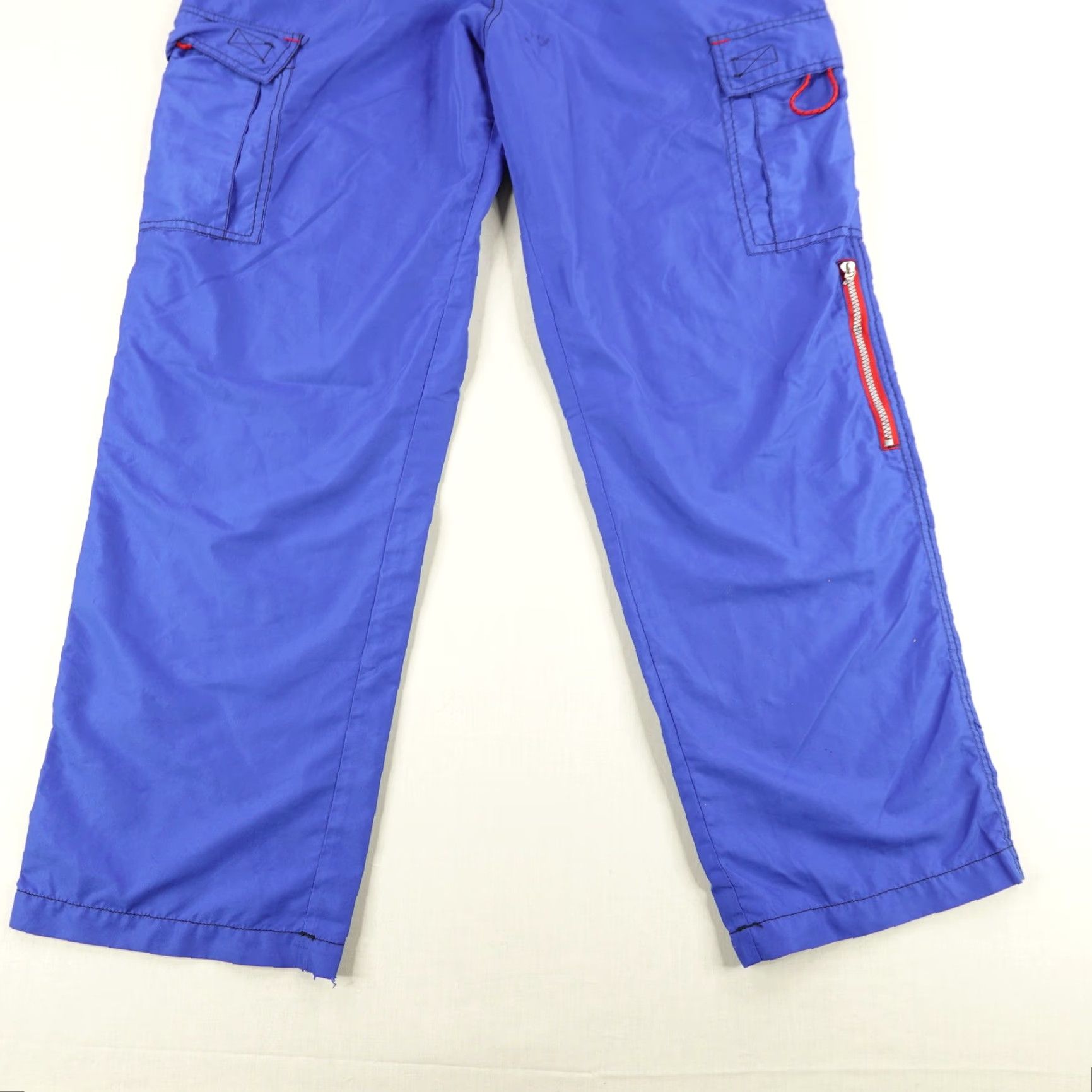 Fubu Vintage FUBU Pants Mens Large Blue Cargo Baggy Windbreaker Sports Loose Y2K 90s Size US 33 - 3 Thumbnail