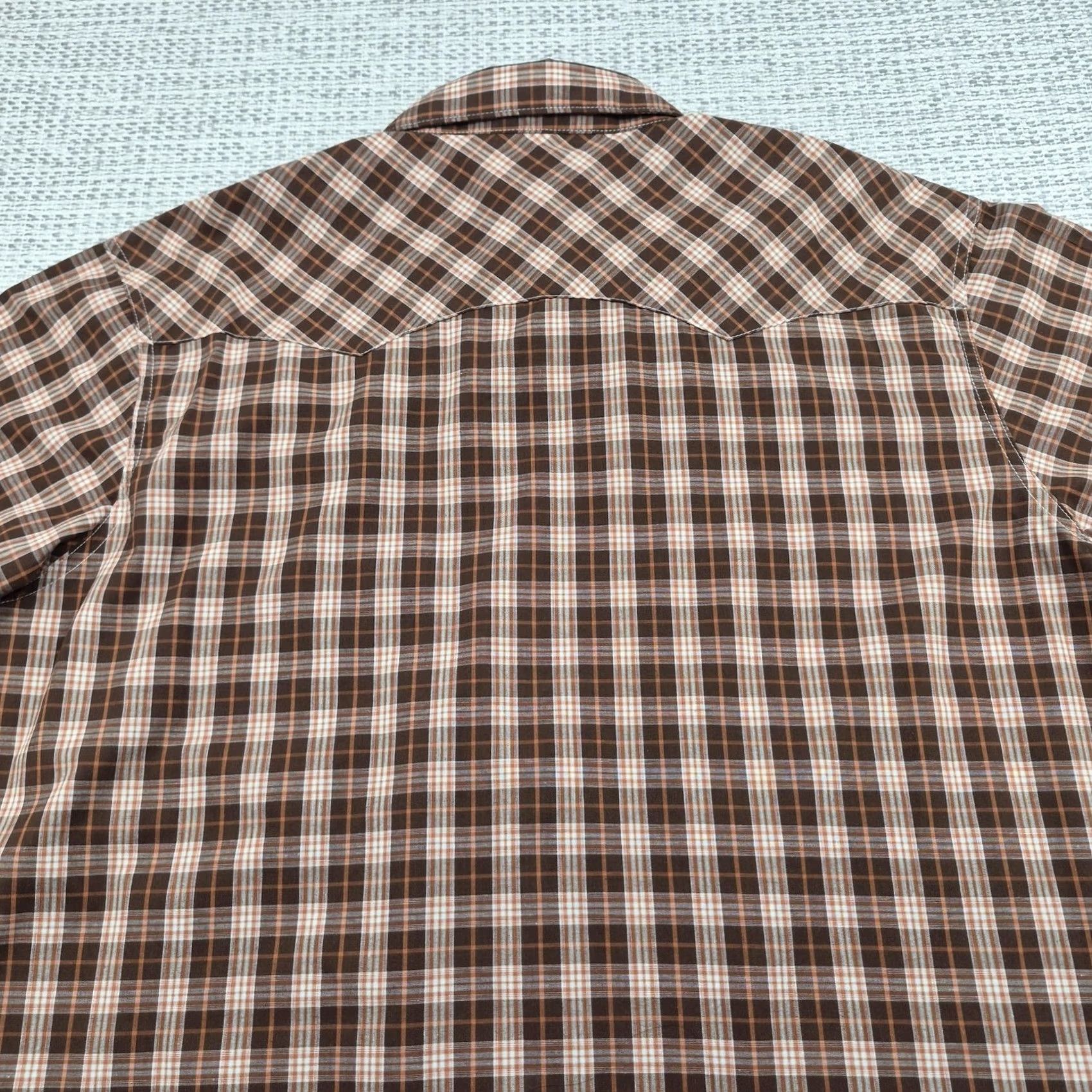 Wrangler Wrangler Wrancher Snap Up Shirt Mens 2XL Plaid Long Sleeve Western Cowboy Size US XXL / EU 58 / 5 - 7 Thumbnail