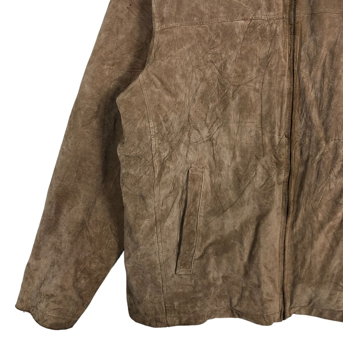 Genuine Leather 🔥90’s Vintage Genuine Leather Jacket St John Bay Map Lining Size US M / EU 48-50 / 2 - 4 Thumbnail