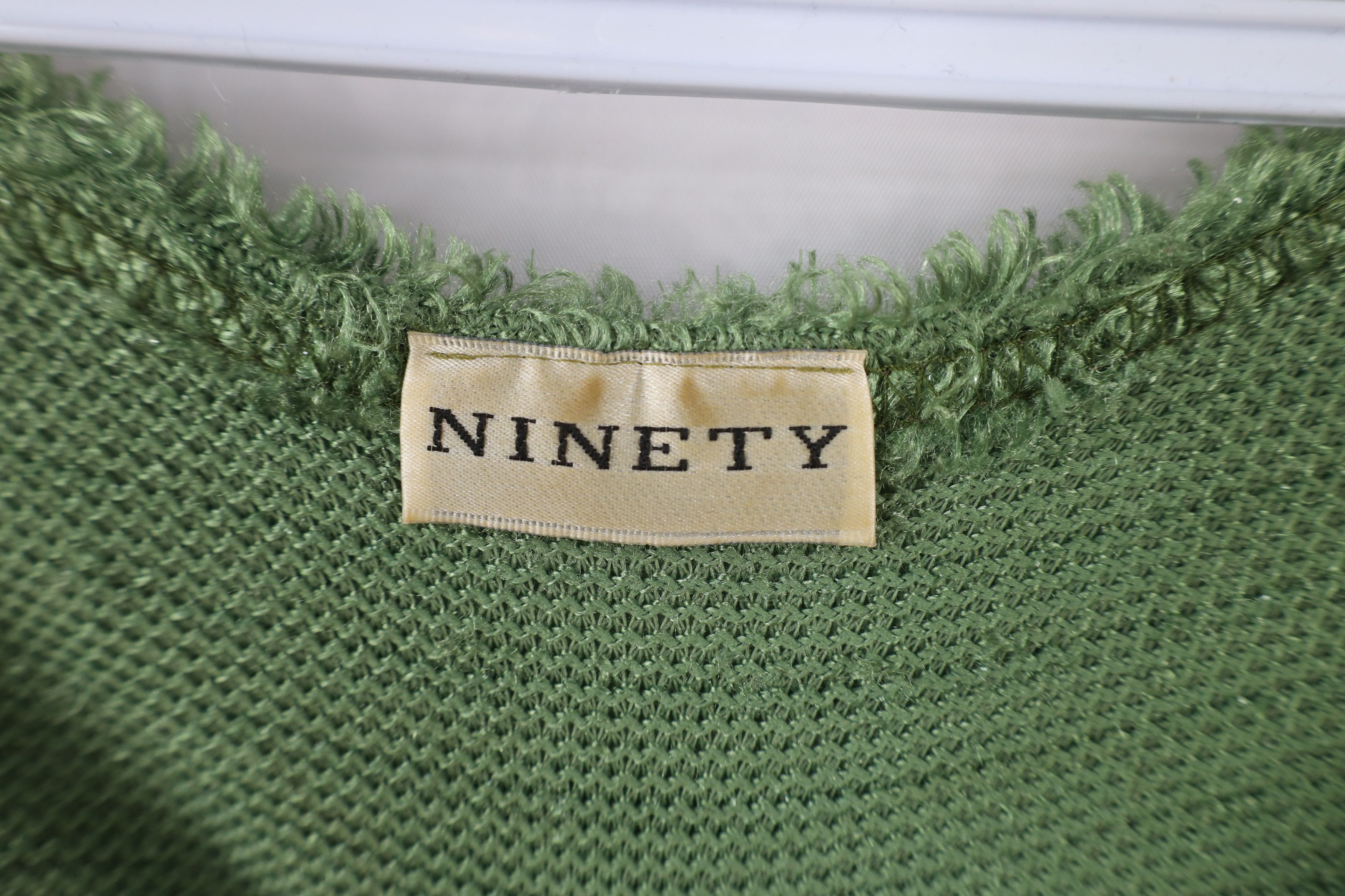 Vintage Vintage 90s Y2K Streetwear Babydoll Fuzzy Shag Sweater Green Size L / US 10 / IT 46 - 4 Thumbnail