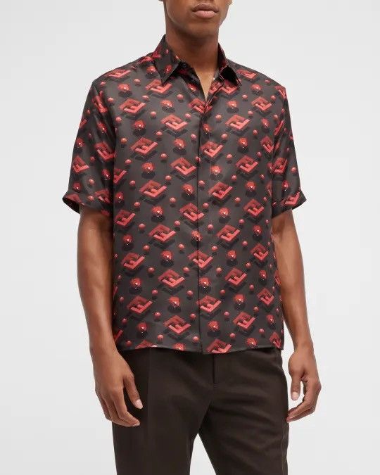 Fendi Fendi FF Diamond Shirt Size US L / EU 52-54 / 3 - 1 Thumbnail
