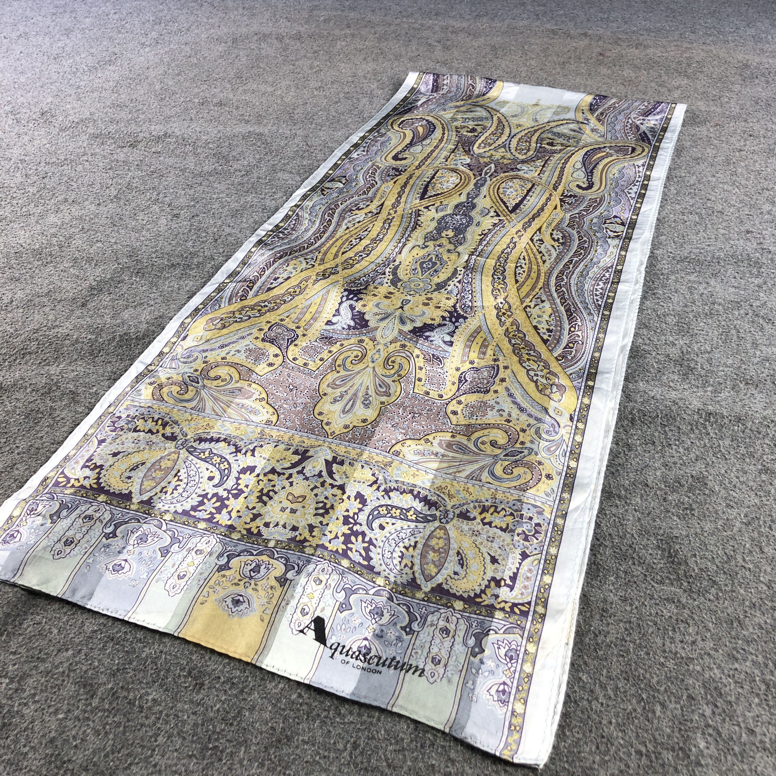 Aquascutum Aquascutum Paisley Silk Stole Silk Scarf M1391 Size ONE SIZE - 3 Thumbnail