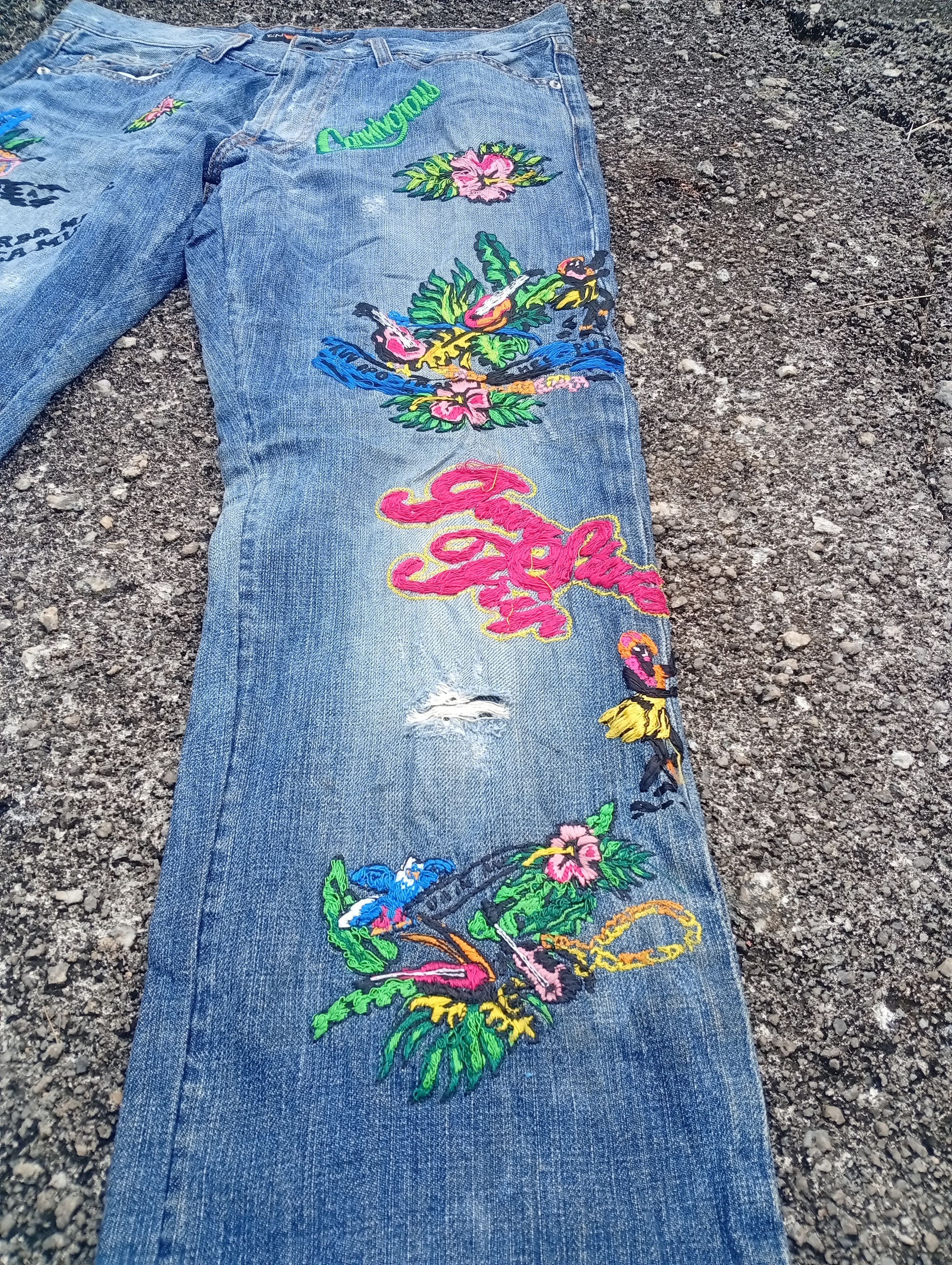 Japanese Brand Energie summer morris embroidery carnivor plants Size US 33 - 2 Thumbnail