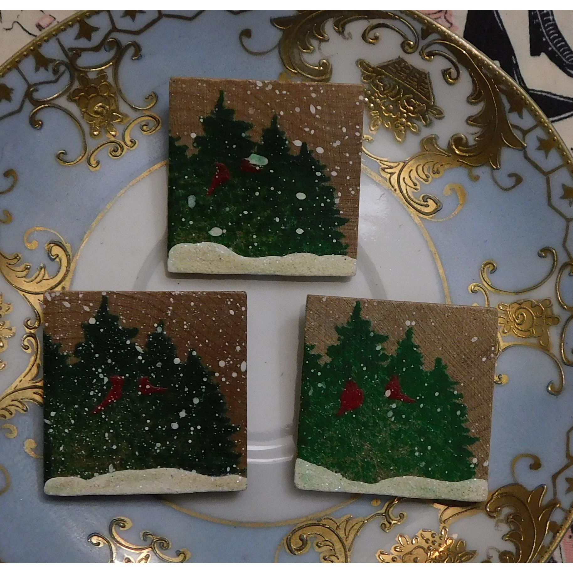 Handmade Vintage Handmade Holiday Brooches (Set of 3) Size ONE SIZE - 4 Thumbnail