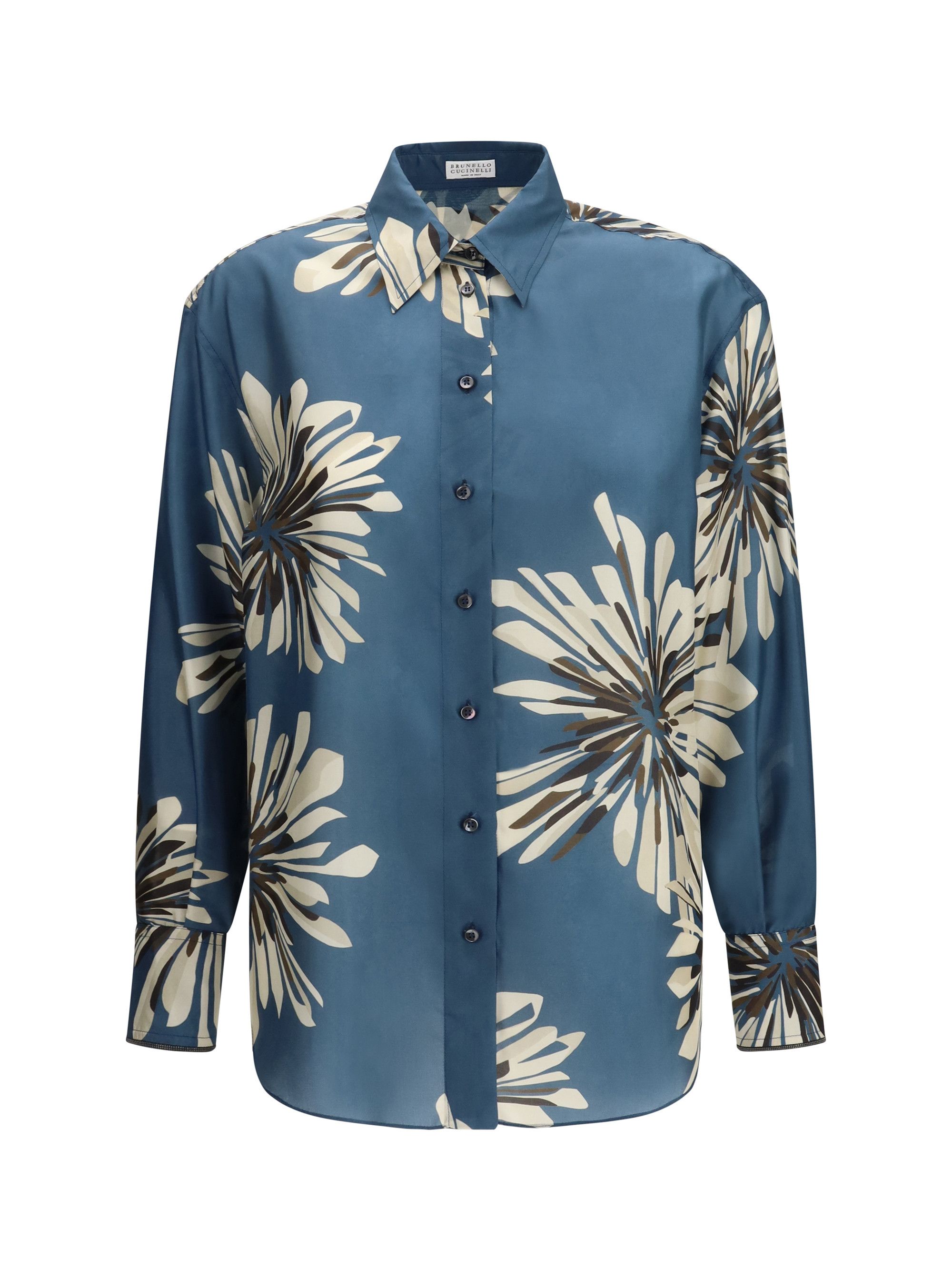 Brunello Cucinelli Floral silk Shirt Size S / US 4 / IT 40 - 1 Thumbnail