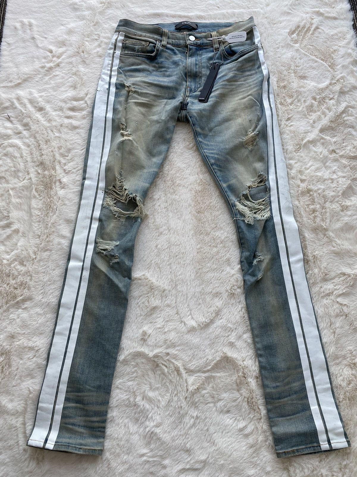 Amiri Amiri Indigo Track Denim Jeans Size US 32 / EU 48 - 1 Thumbnail