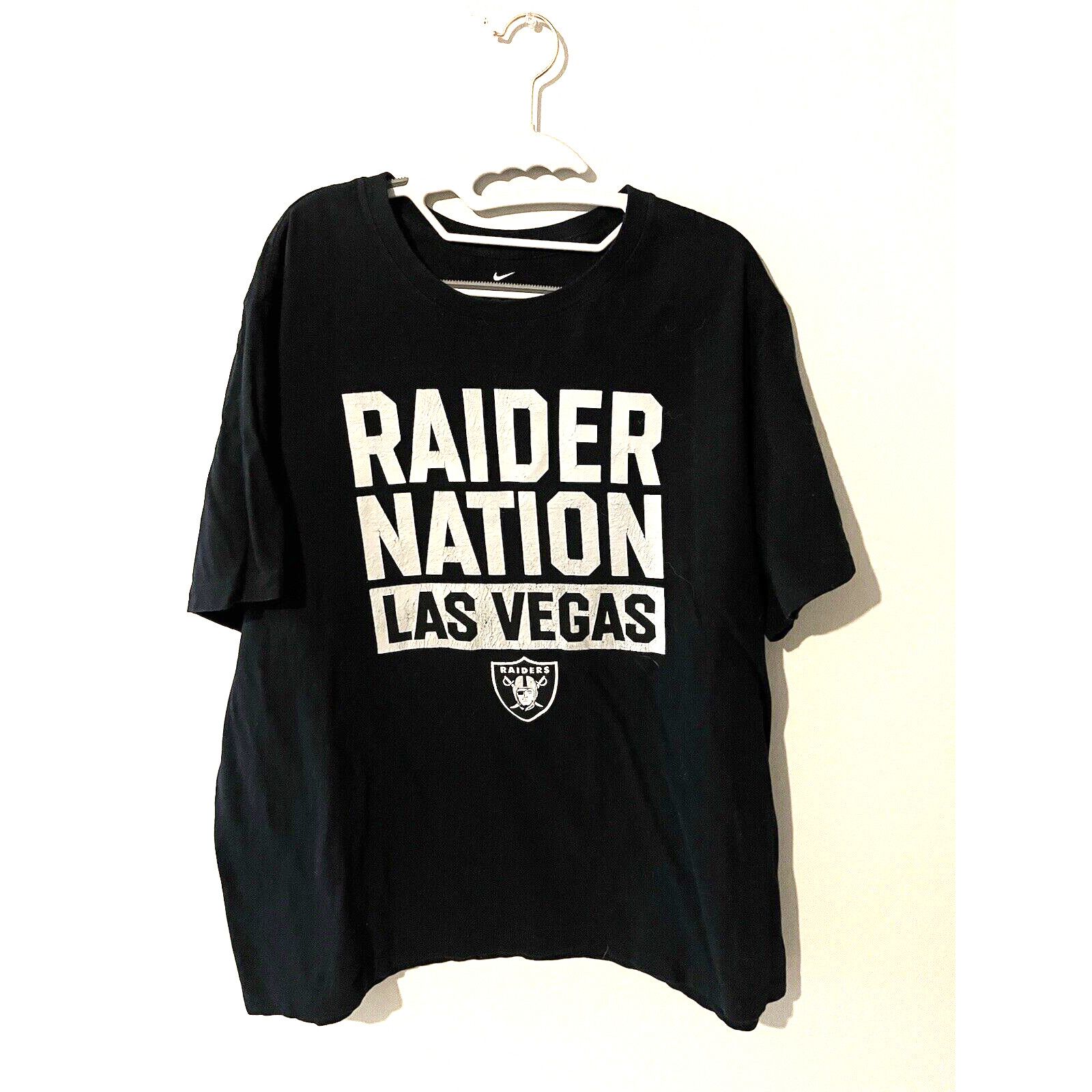 Nike Las Vegas Raider Nation Size XXL Mens nfl football logo nike Size US XXL / EU 58 / 5 - 1 Thumbnail