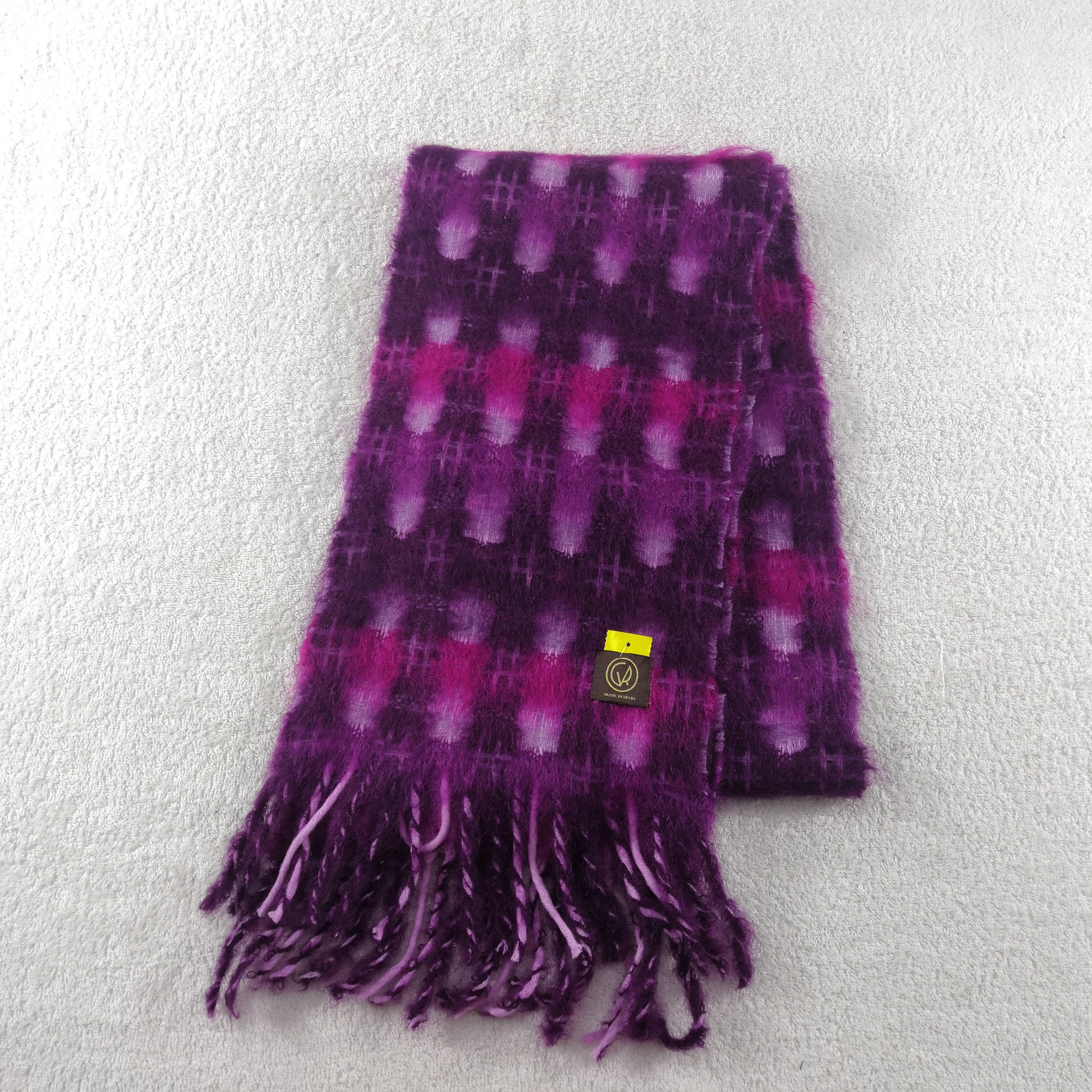 Japanese Brand Vintage Mantas Ezcaray Mohair Scarf Winter Wool Scarves . Size ONE SIZE - 3 Thumbnail