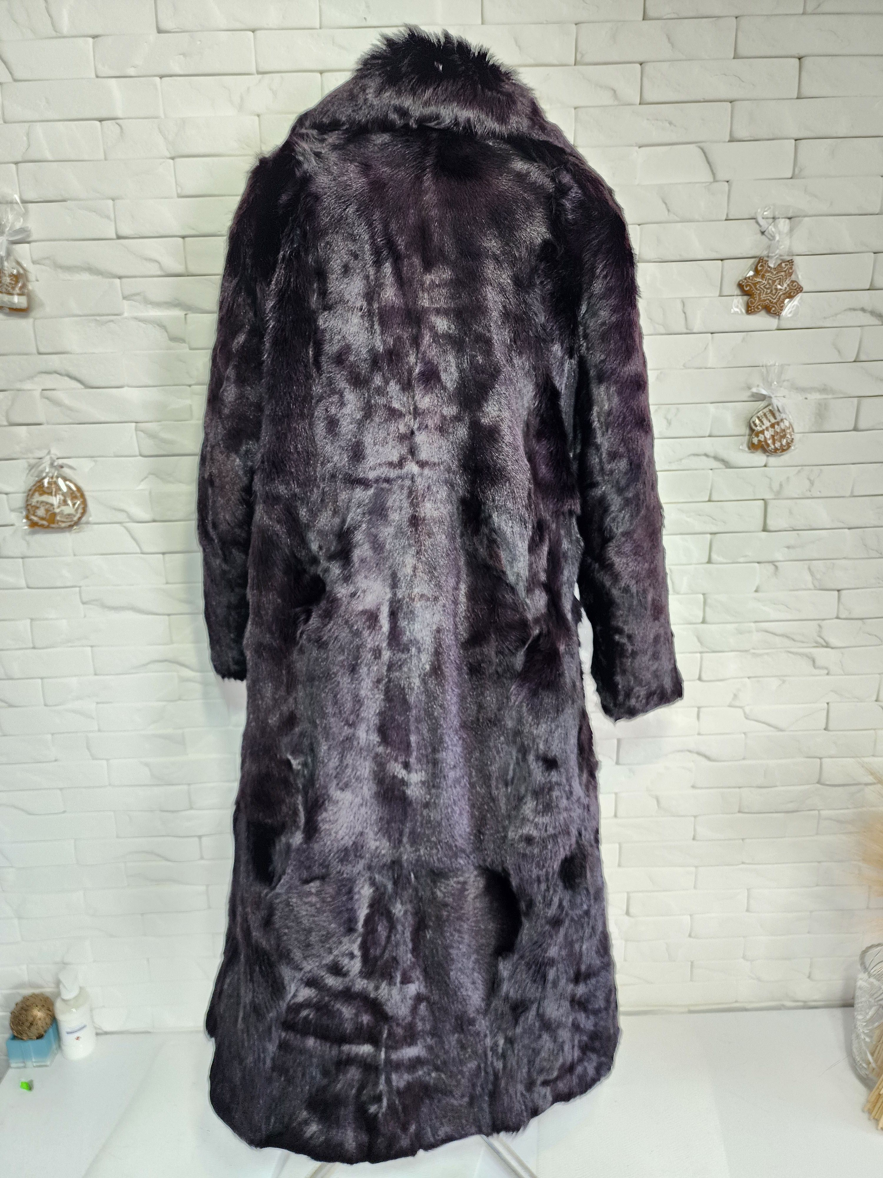 Furla Black Goat Fur Coat: Women's Warm Outerwear Size XXL / US 16-18 / IT 52-54 - 4 Thumbnail