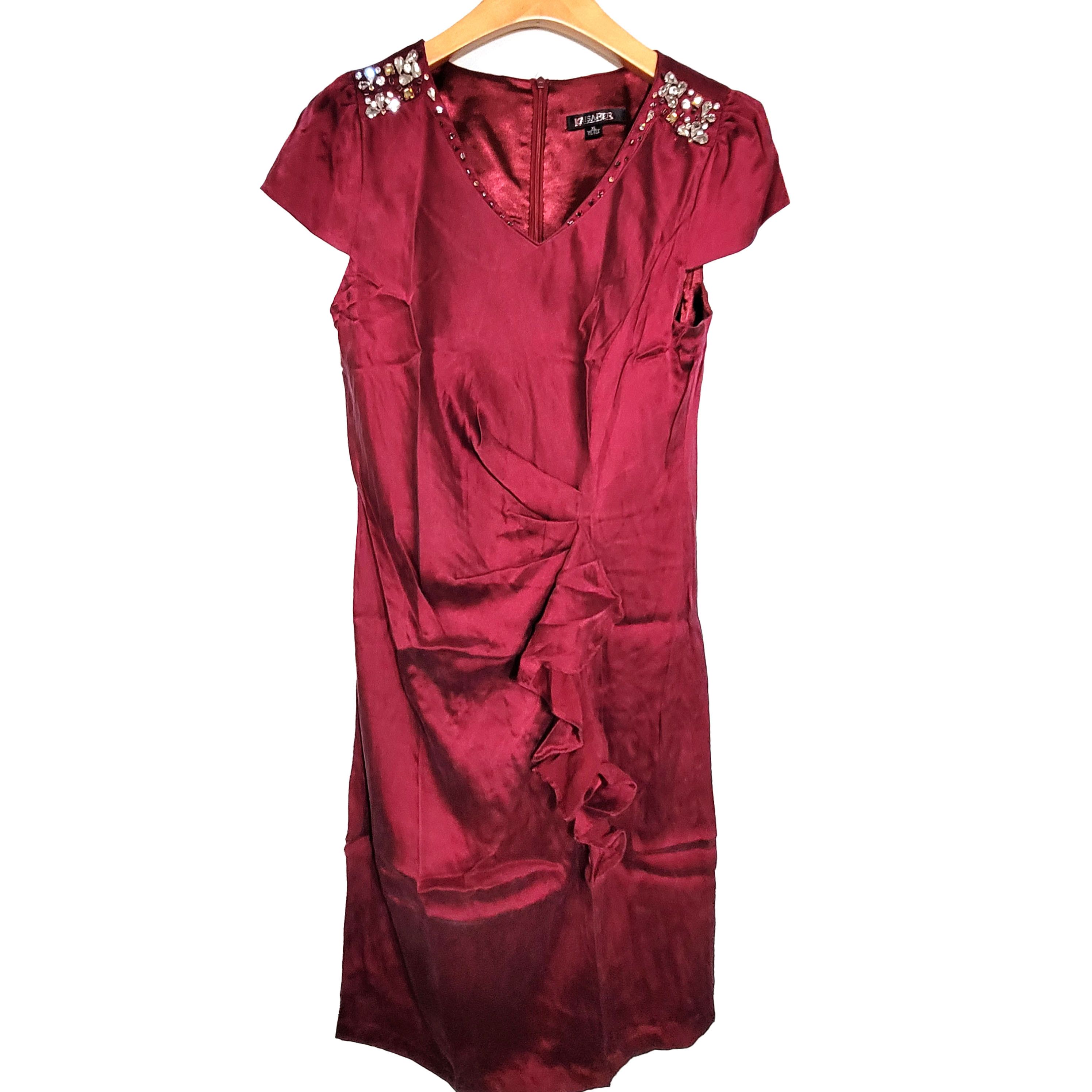 Other Women's Silk Size S Short Sleeve Satin Tank Dress SCA536 Size S / US 4 / IT 40 - 1 Thumbnail