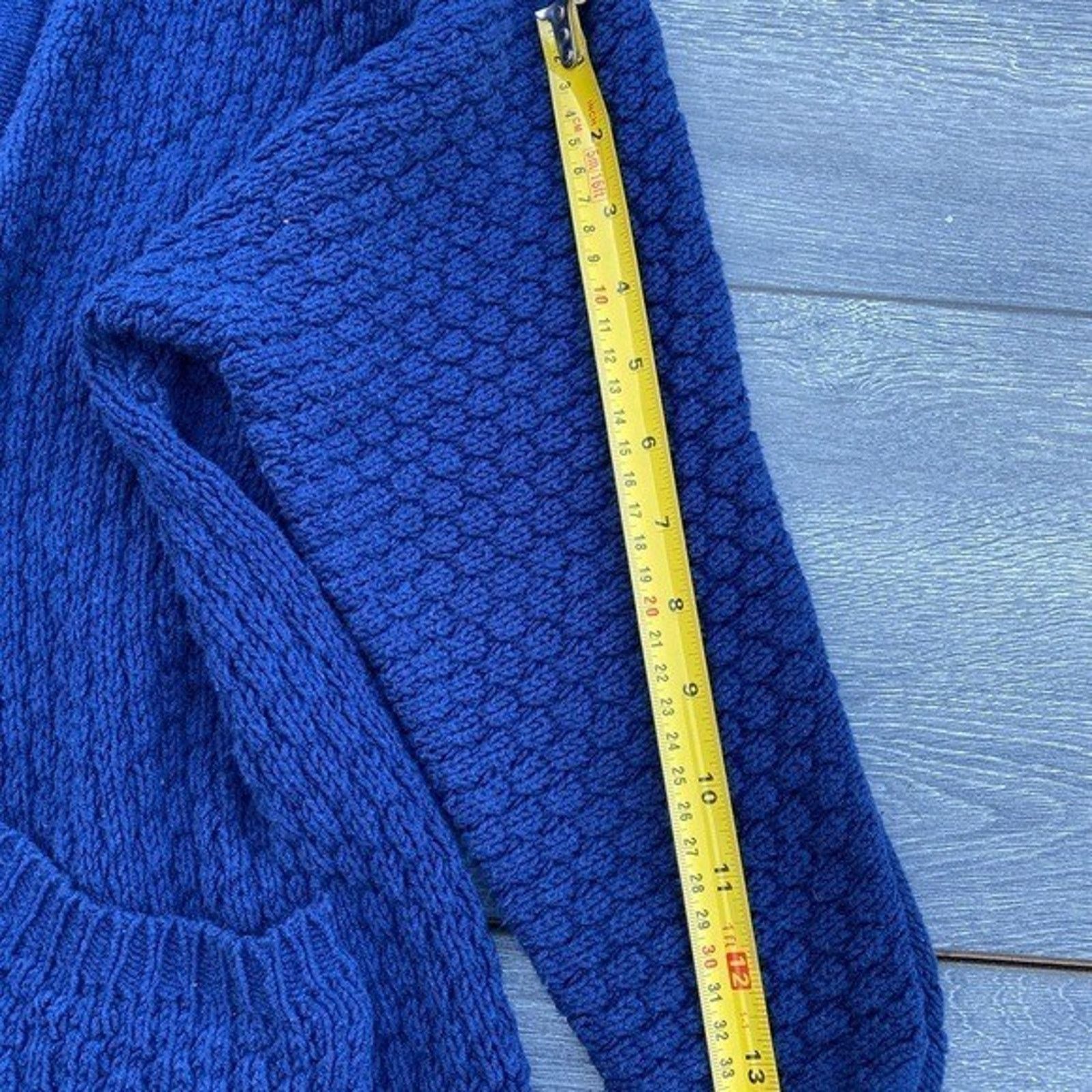 Cableami Guinevere cable knit navy cardigan sweater cotton S A000163 Size S / US 4 / IT 40 - 8 Thumbnail