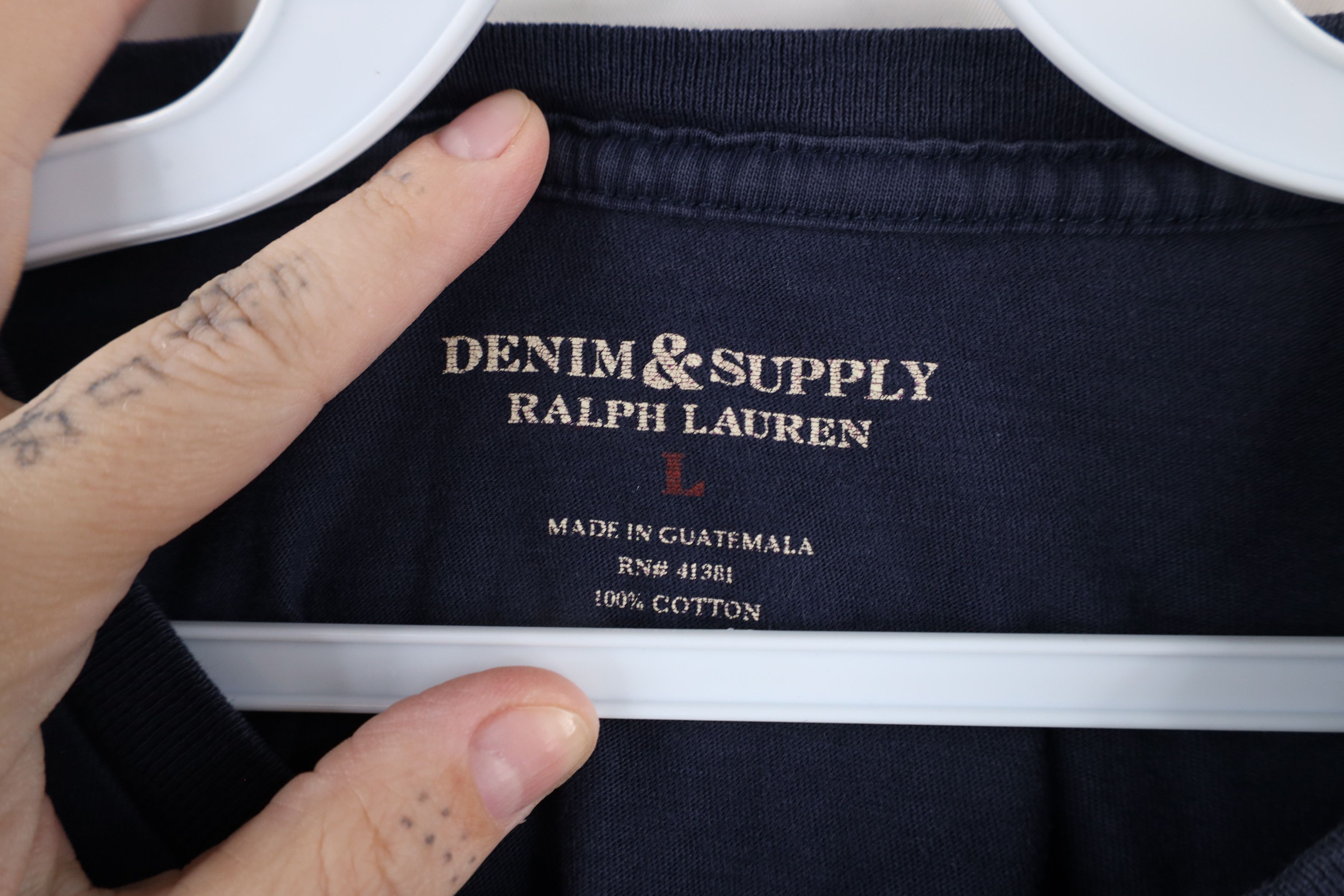 Ralph Lauren × Vintage Vintage Ralph Lauren Denim Supply Motorcycle Skull T-Shirt Size US L / EU 52-54 / 3 - 5 Thumbnail
