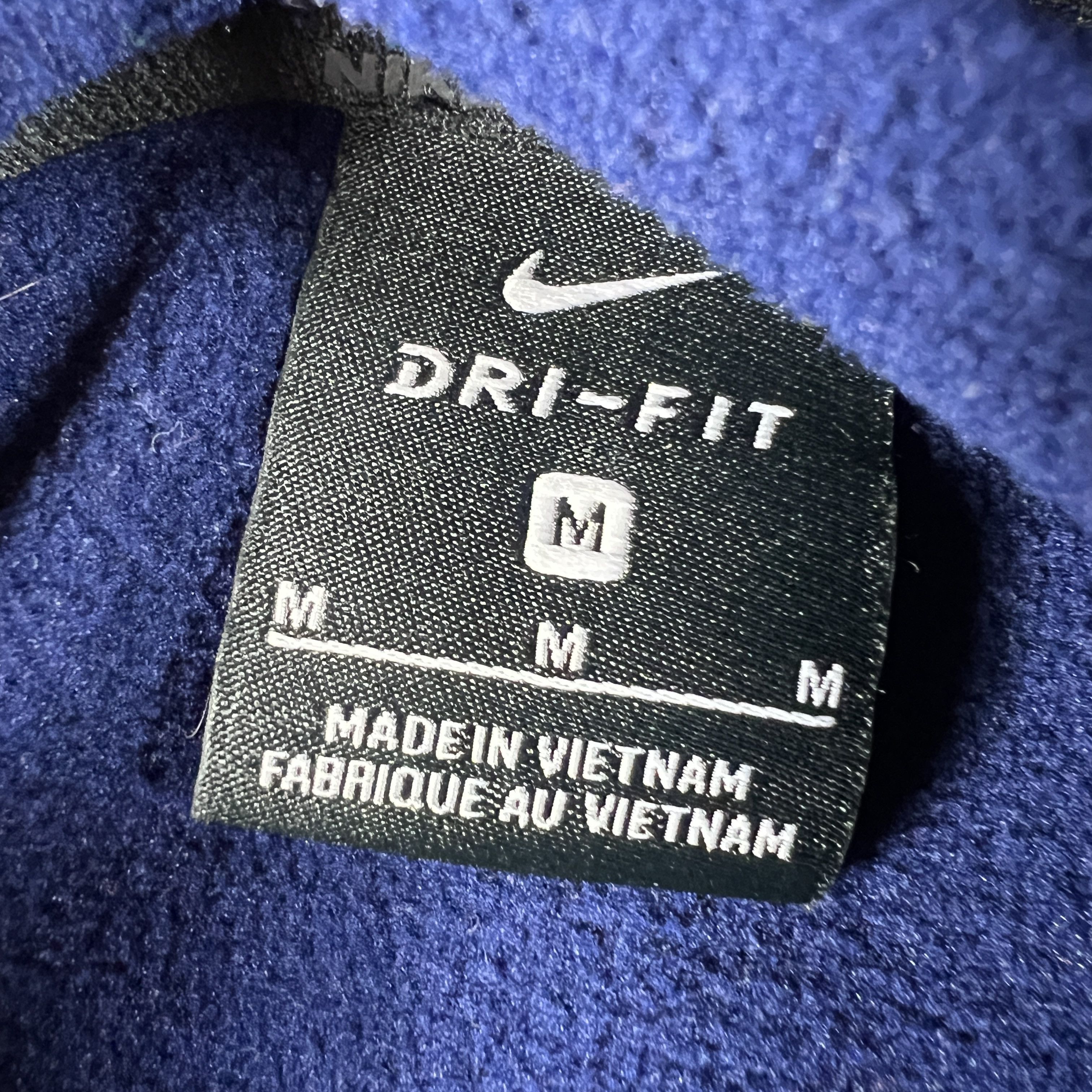 Nike Nike Dri Fit Sweatshirt Blue Black Shiny Full Zip Hoodie Size US M / EU 48-50 / 2 - 7 Thumbnail