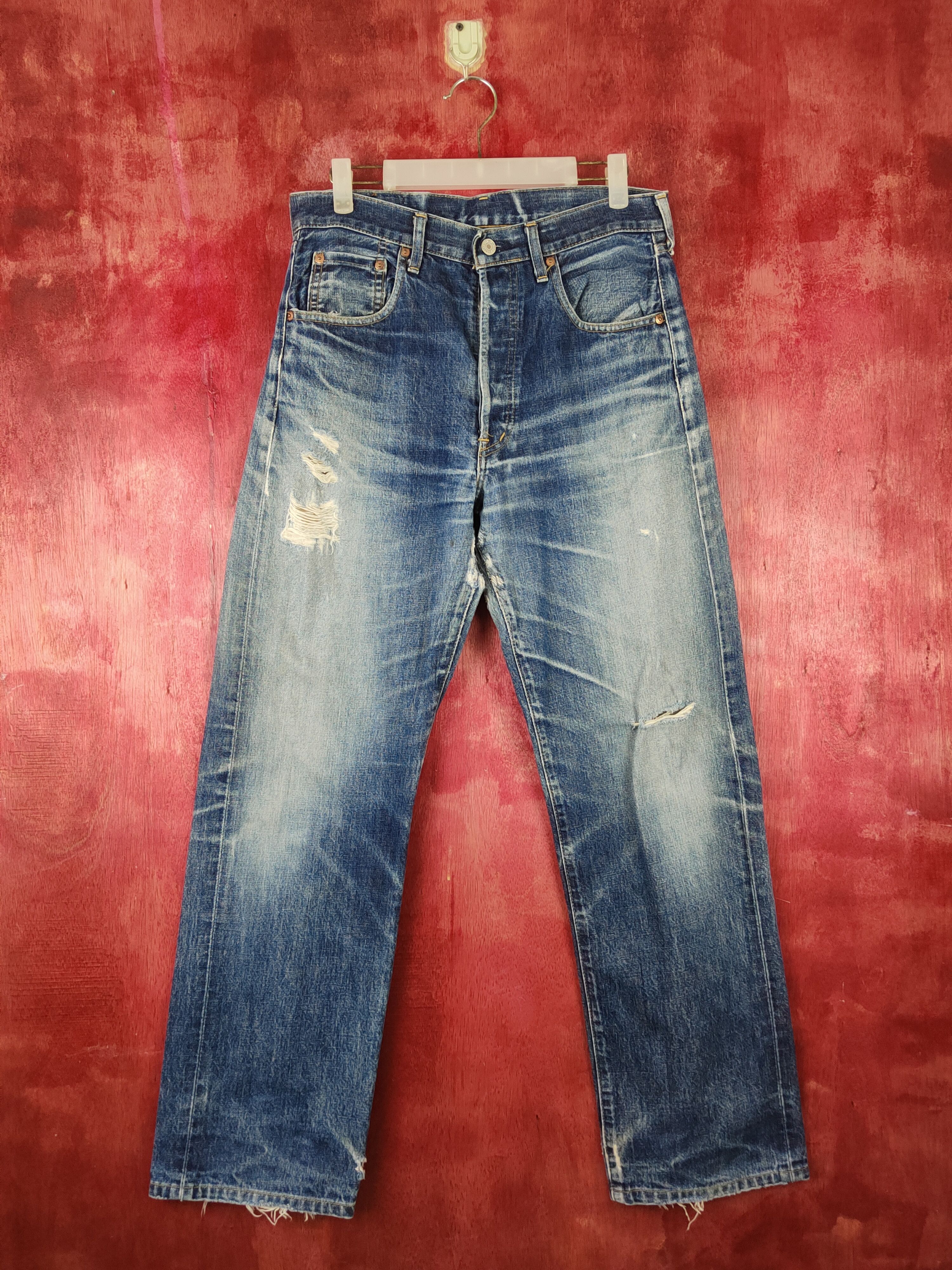 Levi's Levi's big E vintage selvedge Blue jeans Denim Pants #S1367 Size US 31 - 1 Thumbnail