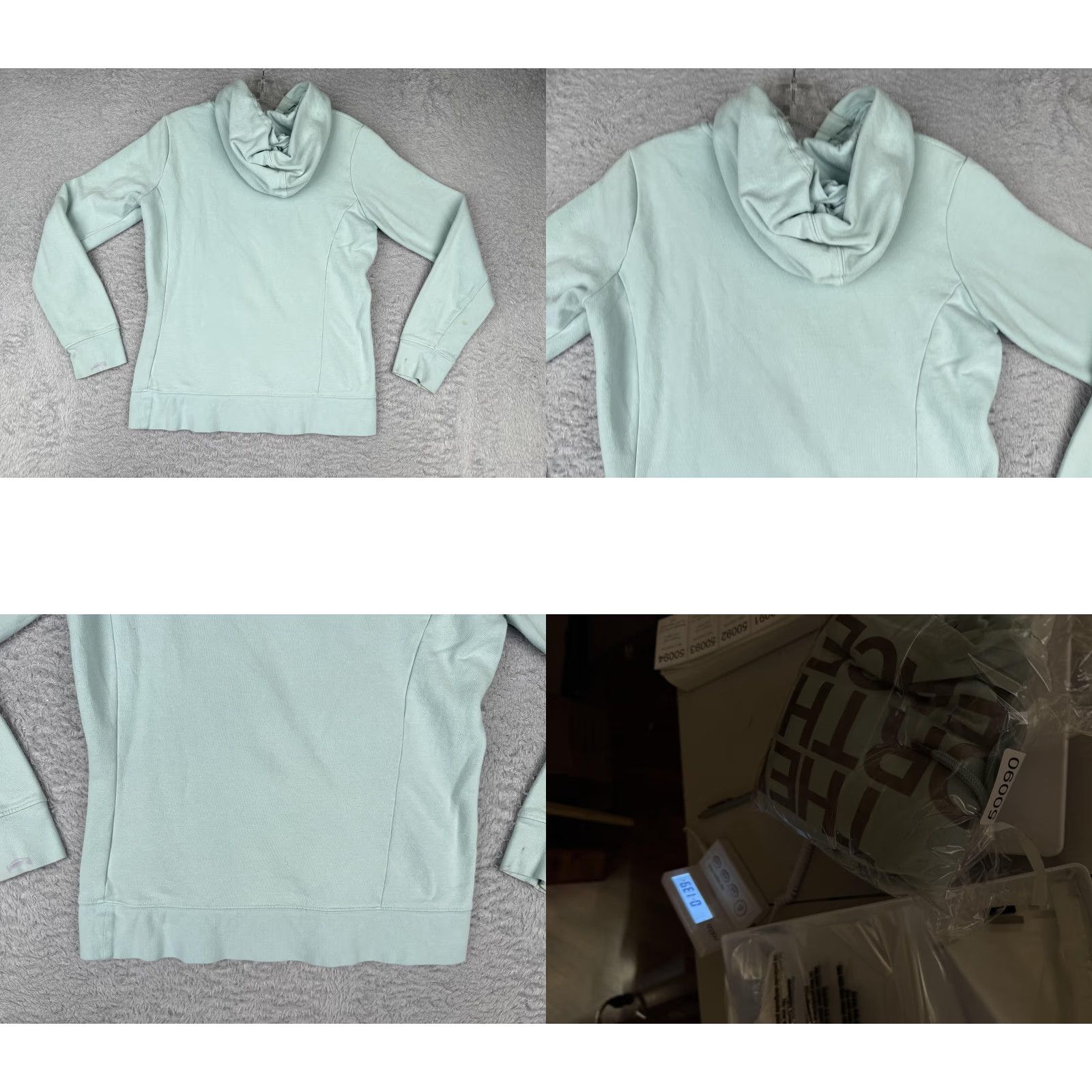 The North Face The North Face Hoodie Womens Small Mint Green Pullover Fleece Metallic Logo Size S / US 4 / IT 40 - 9 Thumbnail