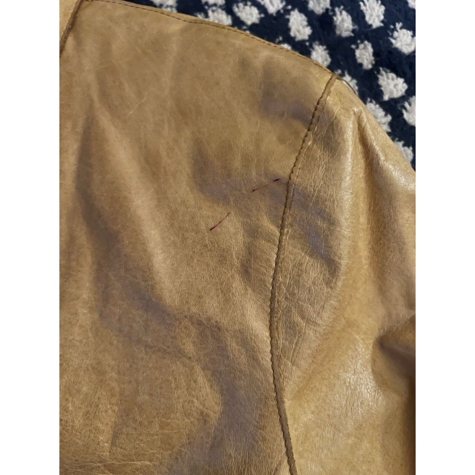 Vintage VTG Caslon Tan Brown Leather Snap Collared Jacket M Size M / US 6-8 / IT 42-44 - 3 Thumbnail
