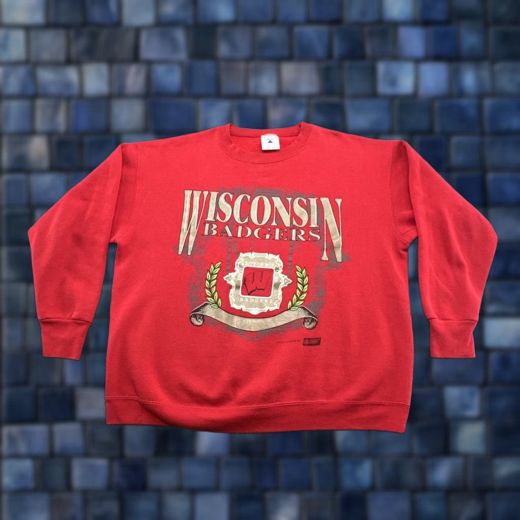 Vintage VINTAGE Wisconsin Badgers Sweatshirt Mens XLarge 90s University Crewneck Clean Size US L / EU 52-54 / 3 - 1 Thumbnail