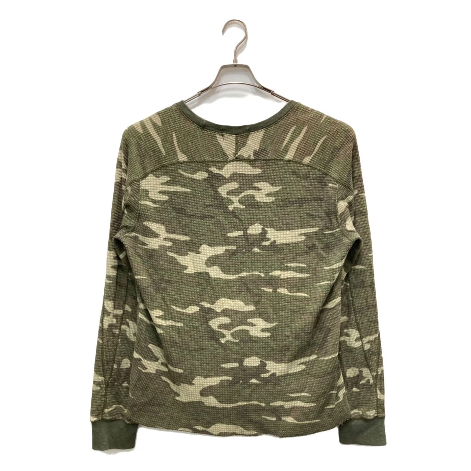 Ralph Lauren RRL Ralph Lauren Camouflage Pattern Waffle-knit T-Shirt Green Size M Crew Neck Mens Long Sleeve Cotton Knit Pre-owned Size US M / EU 48-50 / 2 - 2 Thumbnail