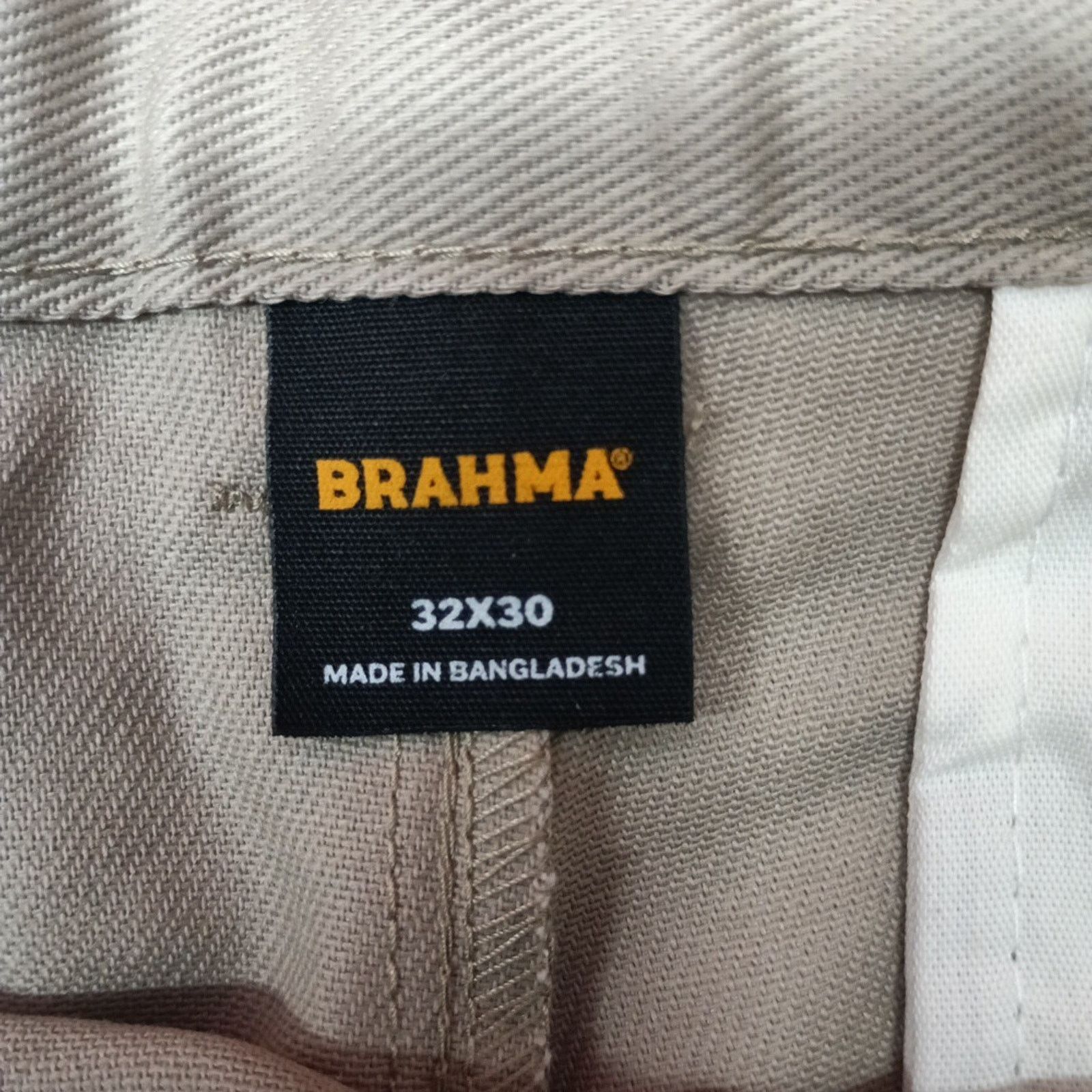Other Brahma Men's Work Tough Pants Size 32x30 Sandy Taupe Relaxed Size US 32 / EU 48 - 5 Thumbnail