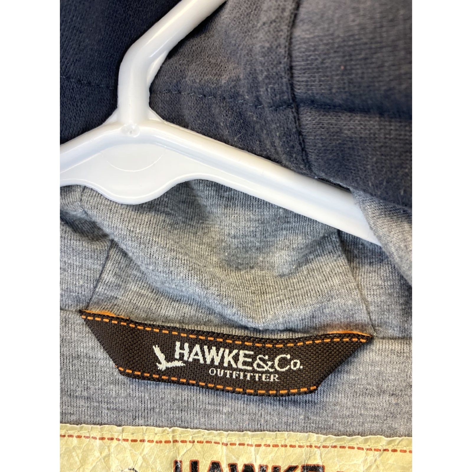 Vintage Hawke And Company Jacket Men Gray Heavy Fleece Zip XL 61-3 18/20 Years Pockets Size US XL / EU 56 / 4 - 4 Thumbnail