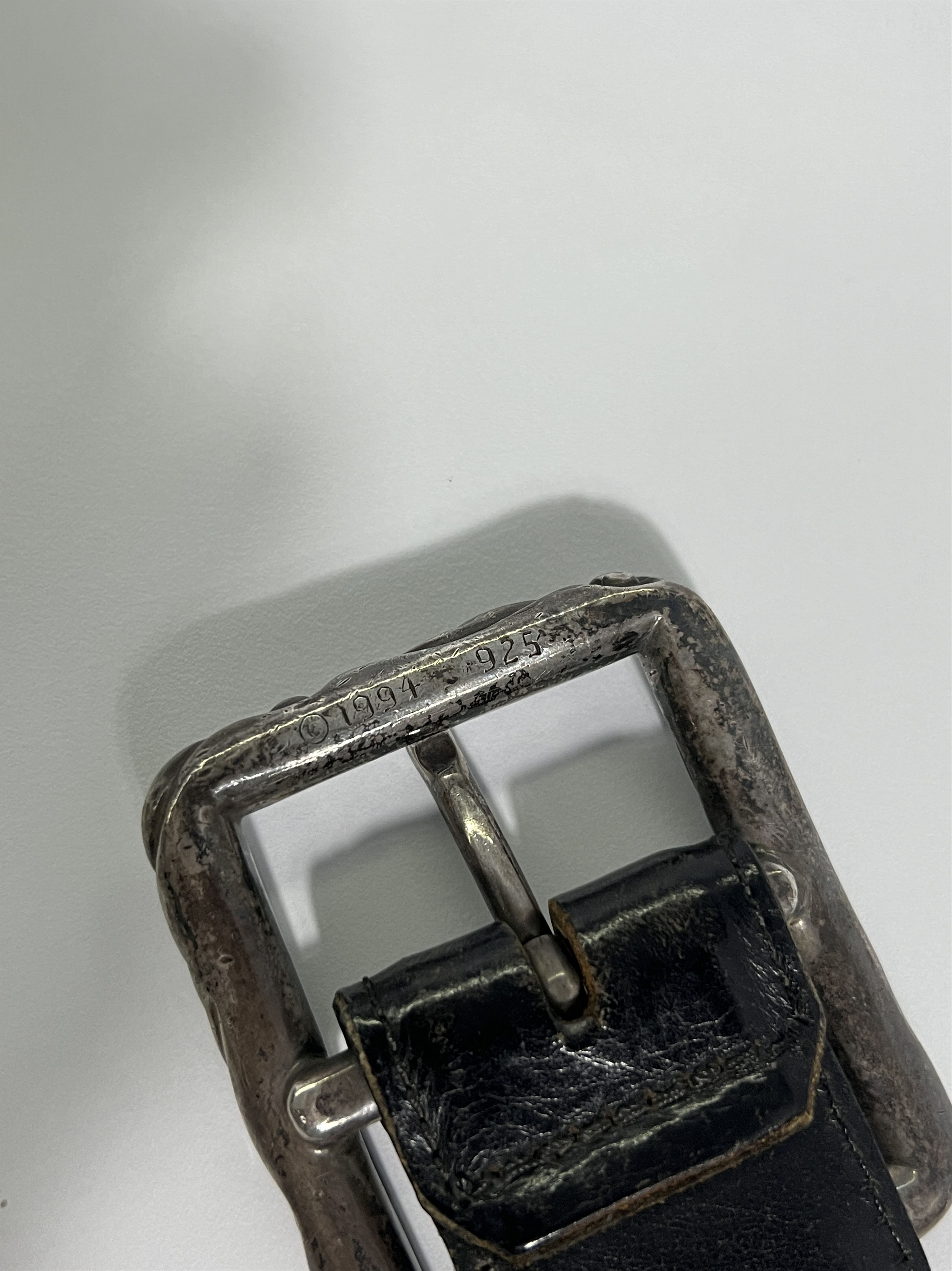 Chrome Hearts Chrome Hearts Leather Belt Size 30 Silver Buckle Size 30 - 6 Thumbnail
