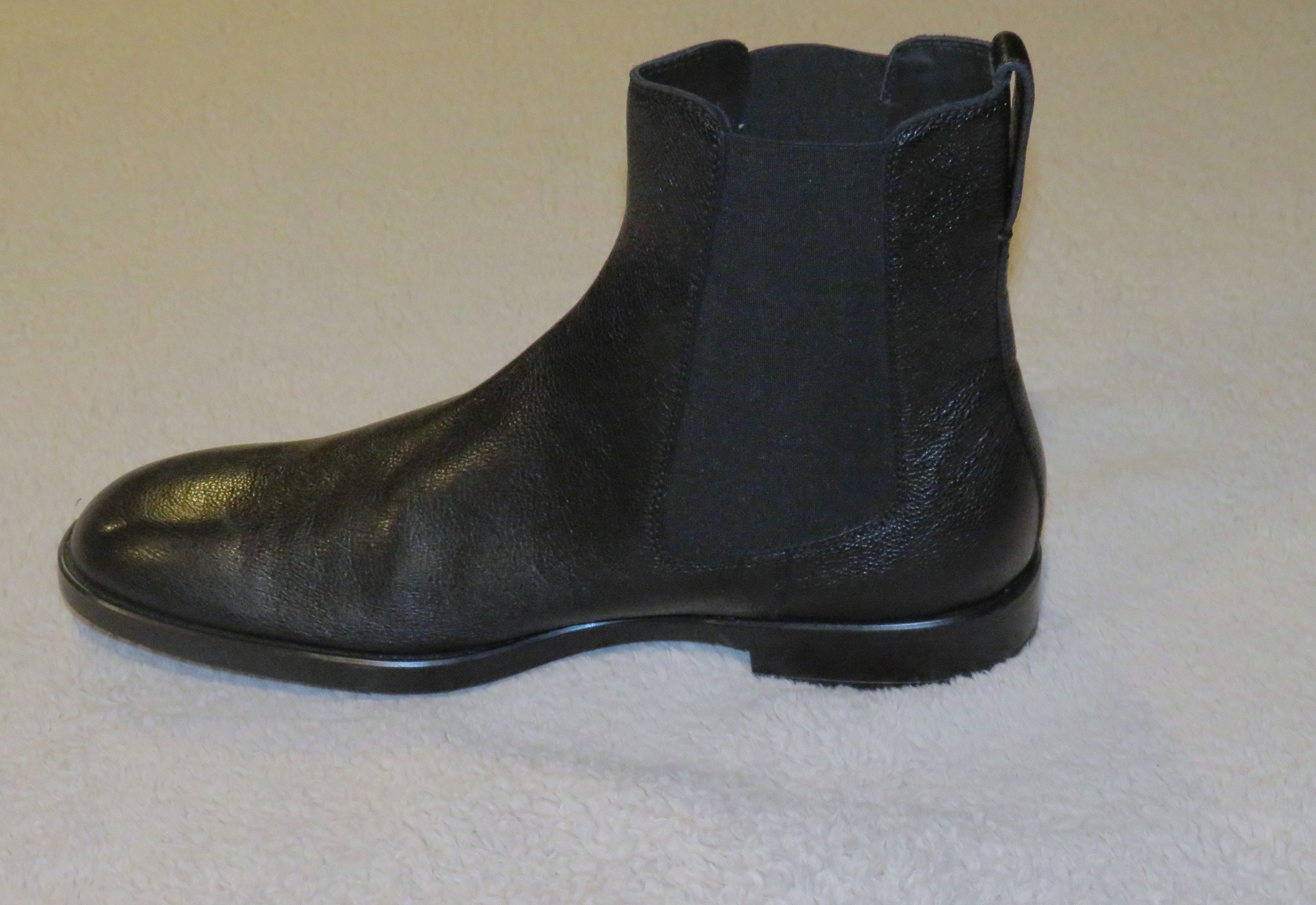 Tom Ford Robert Black Grain Leather Plain Toe Chelsea Boot 11 Size US 11 / EU 44 - 3 Thumbnail