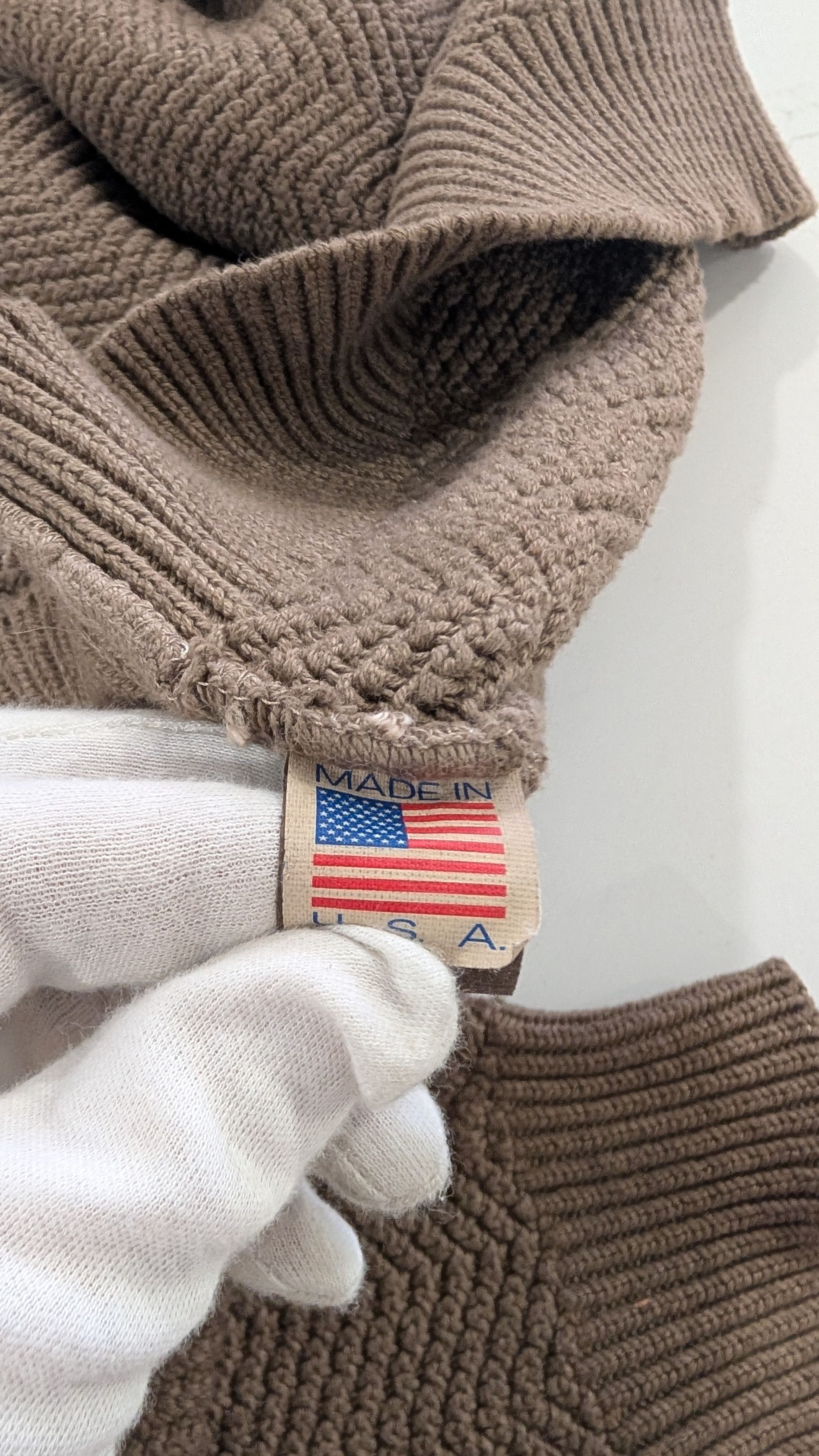 American Trench American Trench V-Neck Sweater Herringbone Knit Size US M / EU 48-50 / 2 - 7 Thumbnail