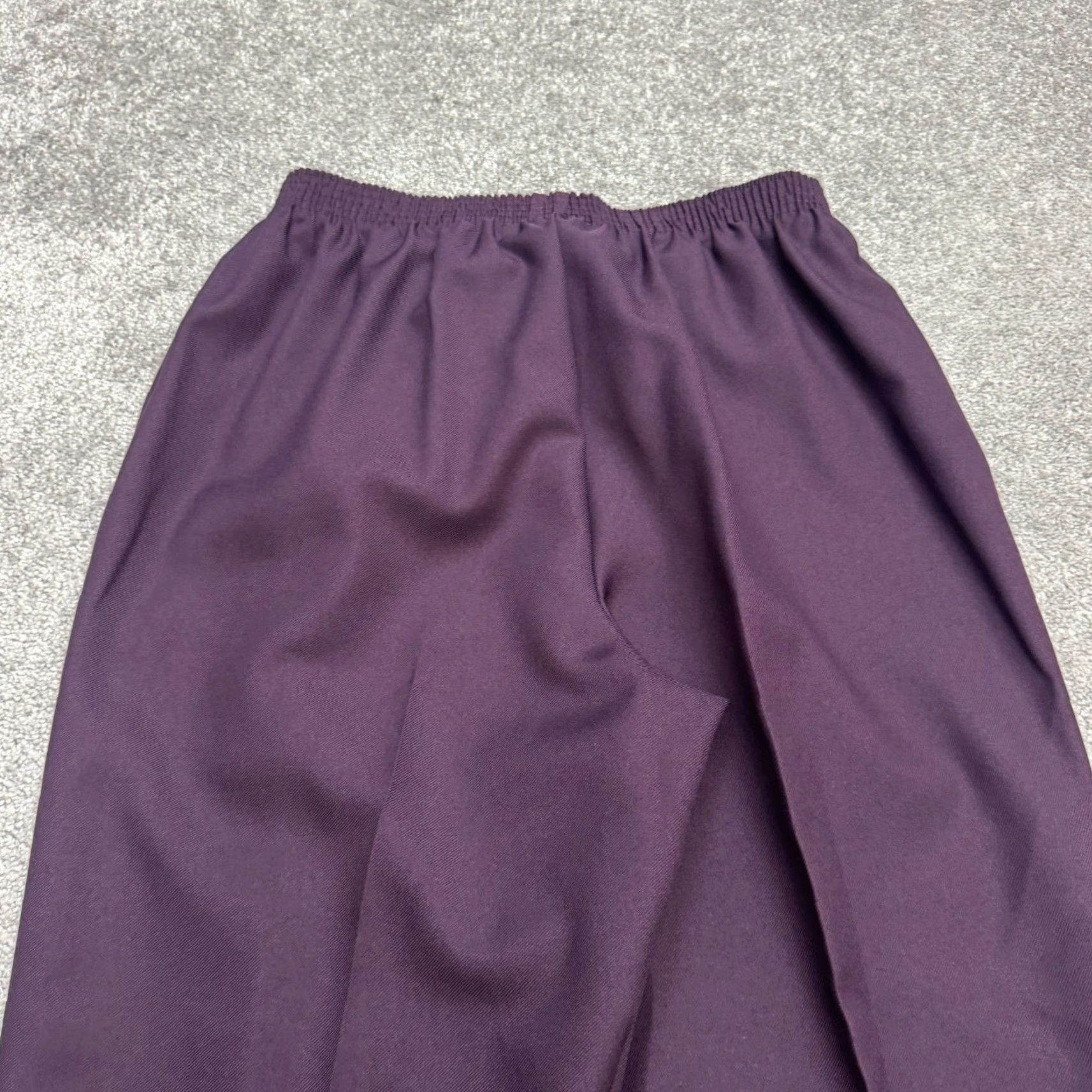 Vintage BonWorth Womens Large Petite Pull On Cropped Dress Pants Purple Elastic Size 36" / US 14 / IT 50 - 3 Thumbnail