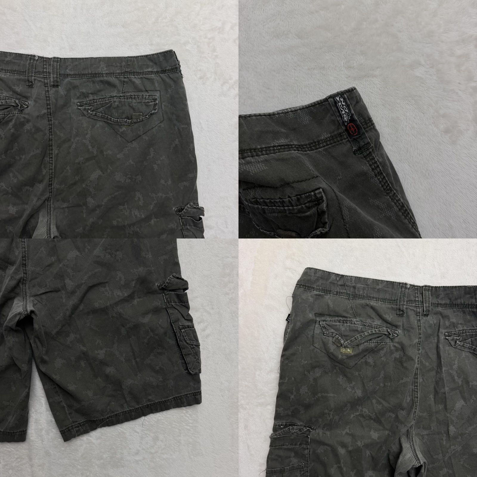No Fear No Fear Royal Cargo Shorts Mens 38 Gray Camo Relaxed Inseam 12 in Summer Cargo Pocket Shorts Size US 38 / EU 54 - 8 Thumbnail
