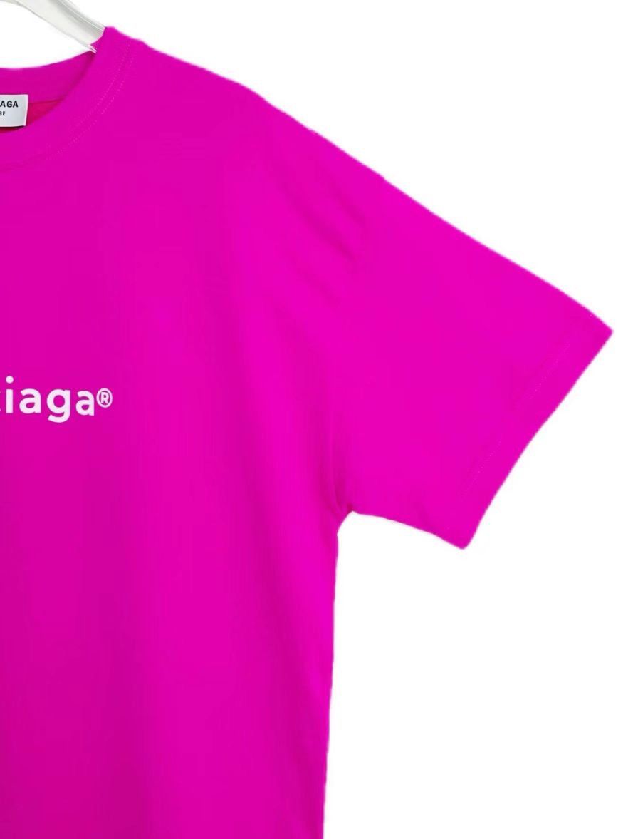 Balenciaga Balenciaga dragon fruit color logo short sleeved shirt Size M / US 6-8 / IT 42-44 - 3 Thumbnail