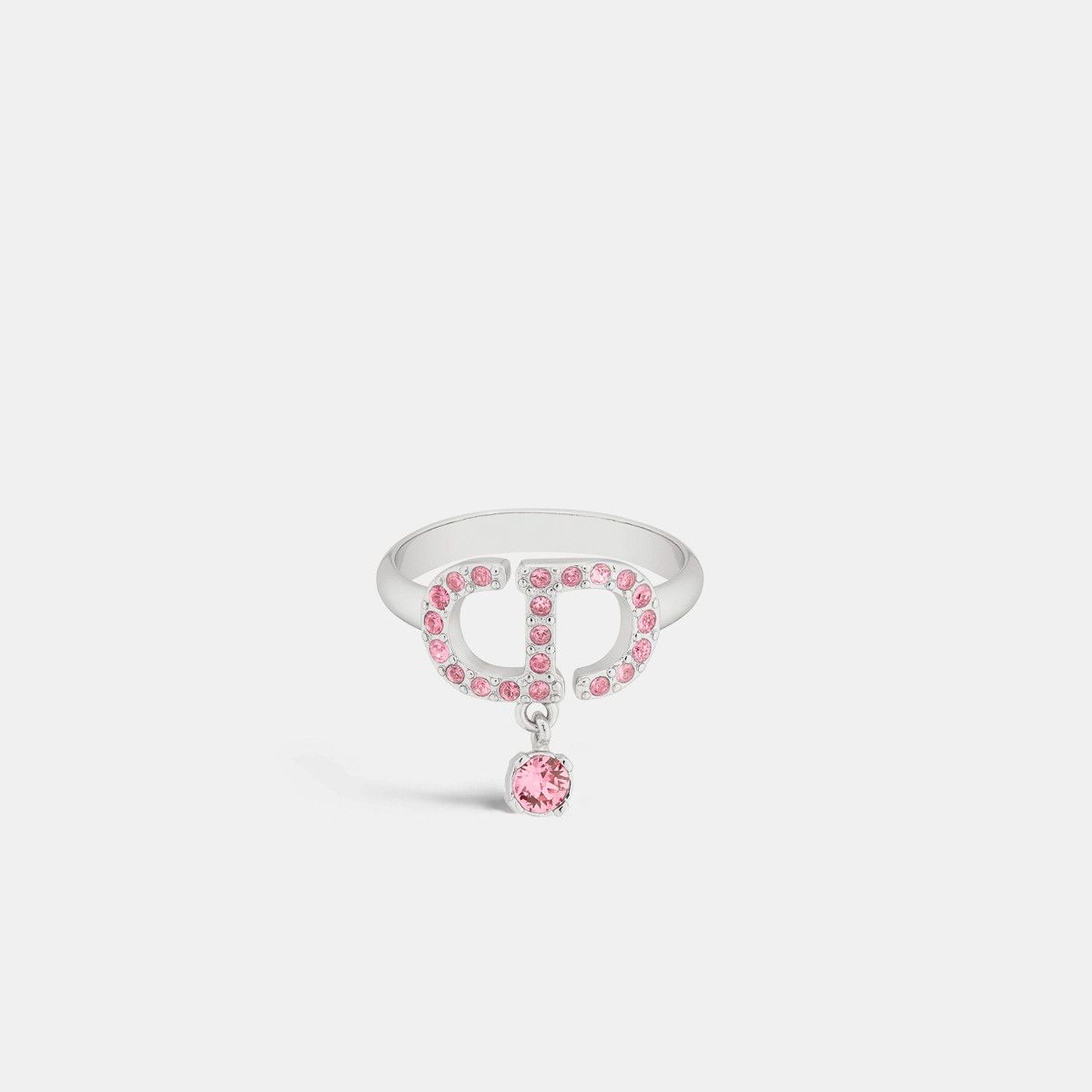 Dior o1bcso1str0126 Size:OS/Petit Cd Ring in Silver/Pink Size ONE SIZE - 3 Thumbnail