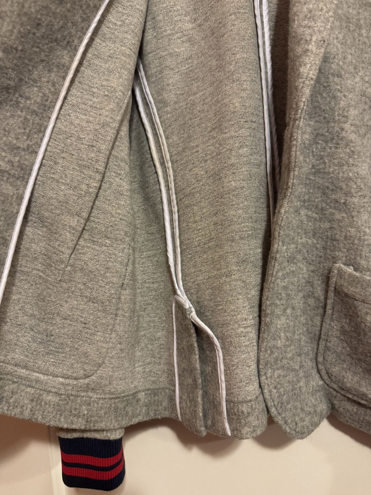 Band Of Outsiders BAND OF OUTSIDERS Felted Fleece Schoolboy Grey Blazer Size 3 Size 40R - 6 Thumbnail