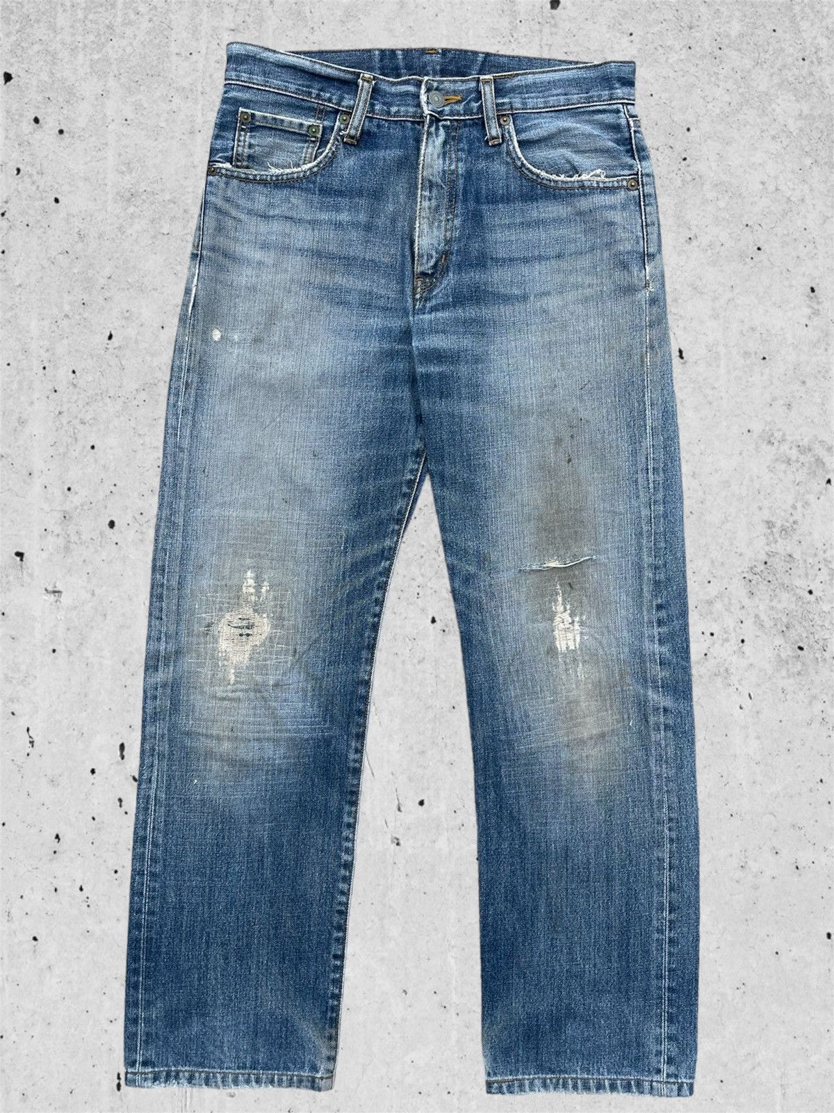 Rusty × Uniqlo 🔥 Uniqlo Rusty Distressed Denim Streetwear W30🔥 Size US 30 / EU 46 - 2 Thumbnail