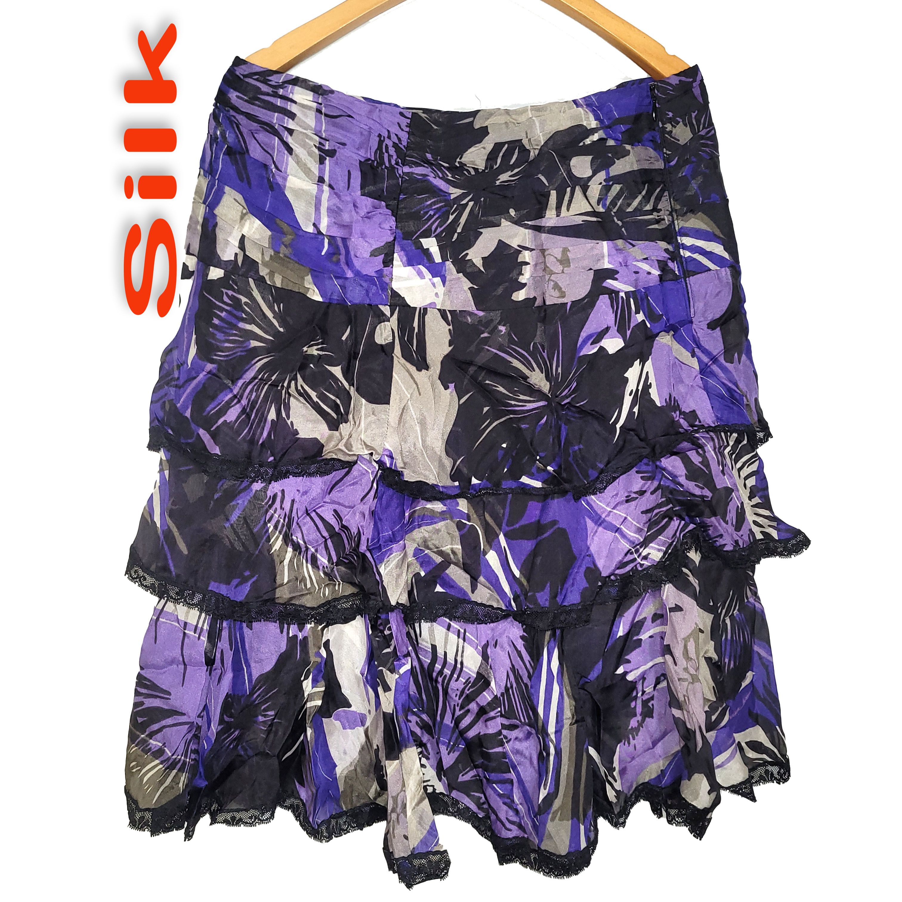 Other Women's Silk Size M A-Line Skirt SEM015 Size 37" - 1 Thumbnail