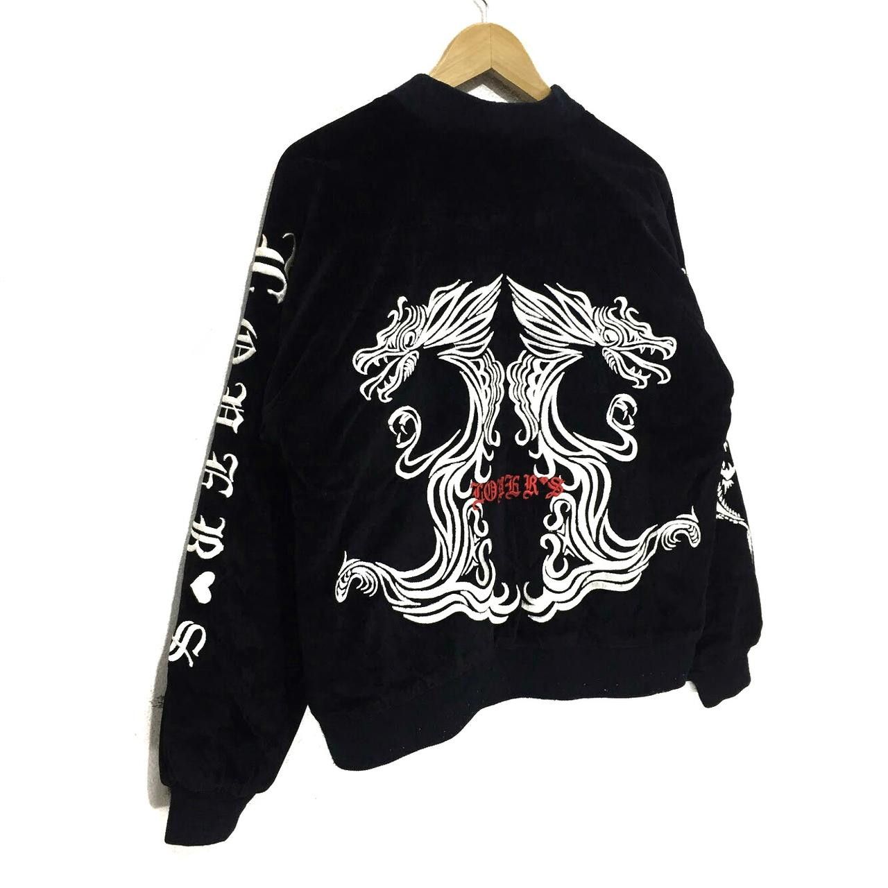 Vintage Vintage SUKAJAN Velvet Jacket Dragon Ryu Lover Embroidery Size L / US 10 / IT 46 - 3 Thumbnail
