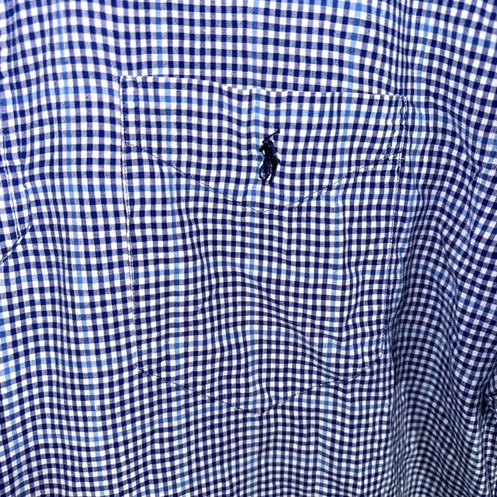 Polo Ralph Lauren Polo Ralph Lauren Blue Check Purcell Polo Size XL Size US XL / EU 56 / 4 - 4 Thumbnail