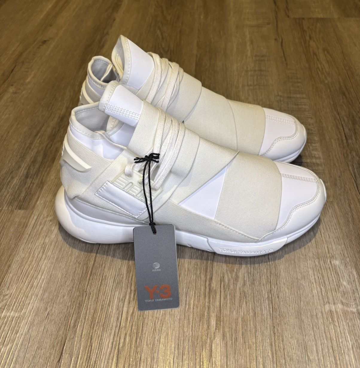 Adidas × Y-3 Adidas x Y-3 Qasa High Triple White 2016 Yohji Yamamoto Size US 8 / EU 41 - 1 Thumbnail