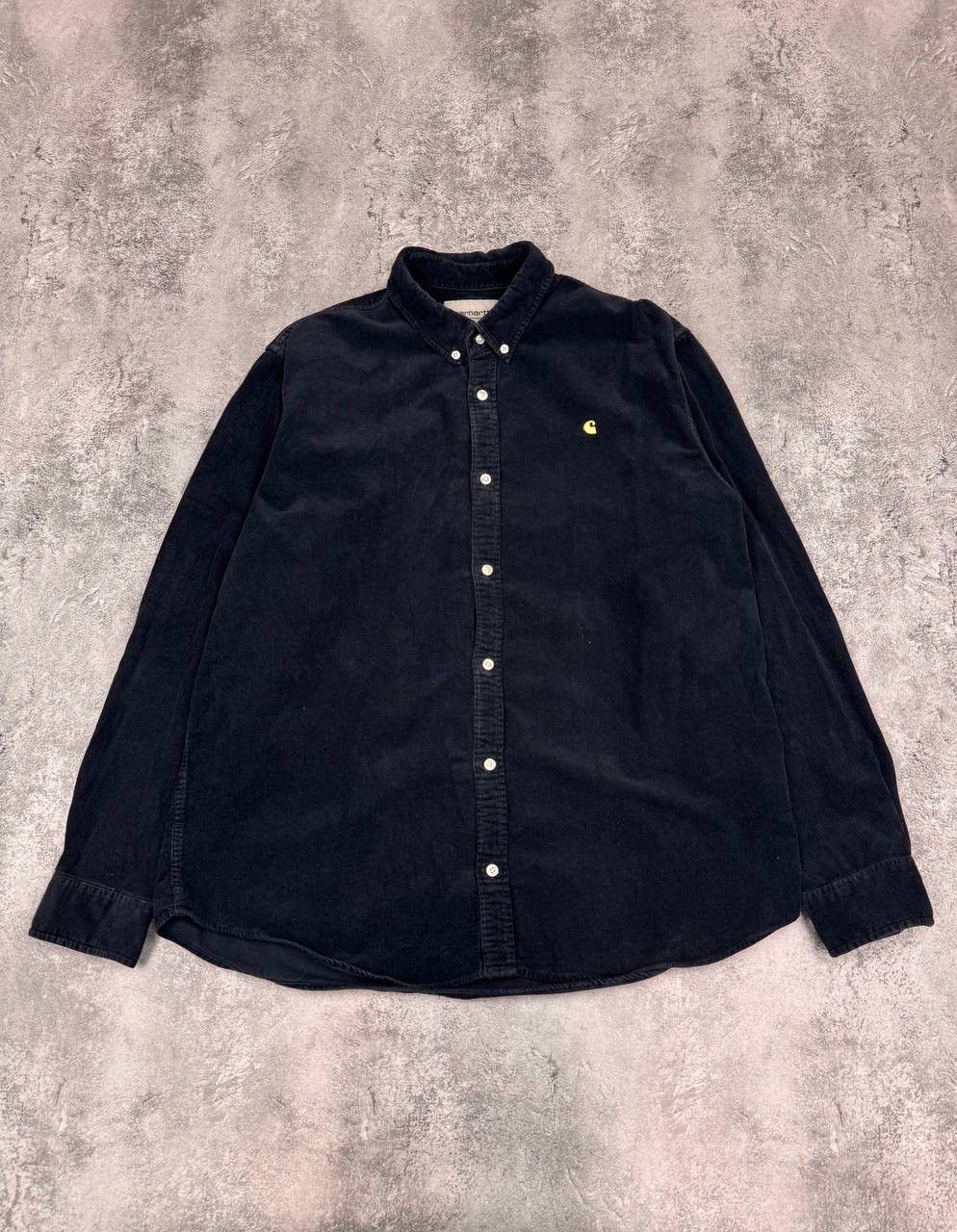 Carhartt WIP Men Corduroy Shirt Navy Size XL